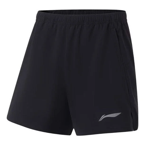 Li-Ning Logo Running Shorts 'Black' AKST265-1 - 1