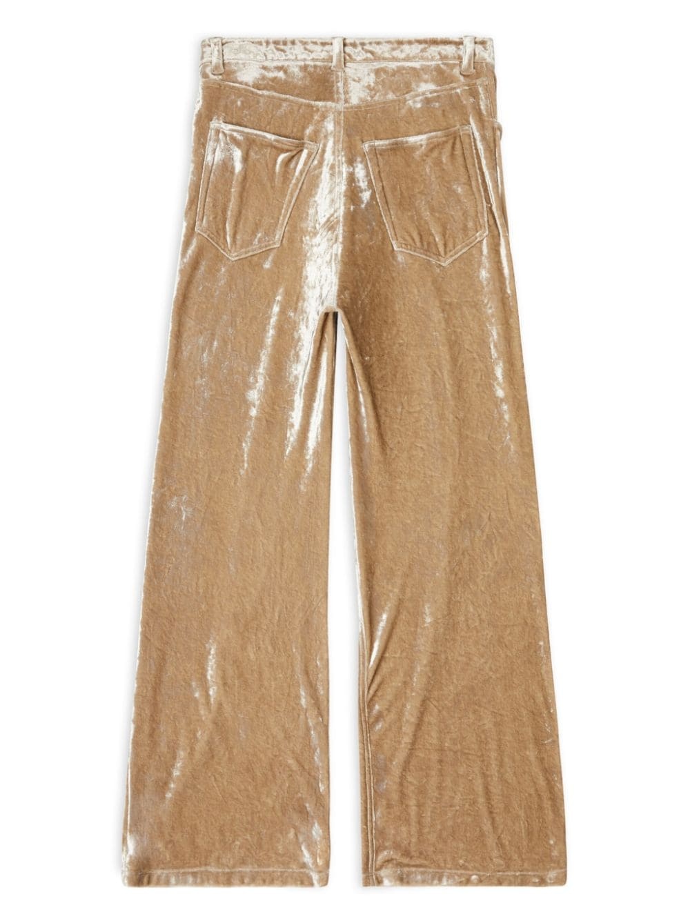 velvet wide-leg trousers - 5