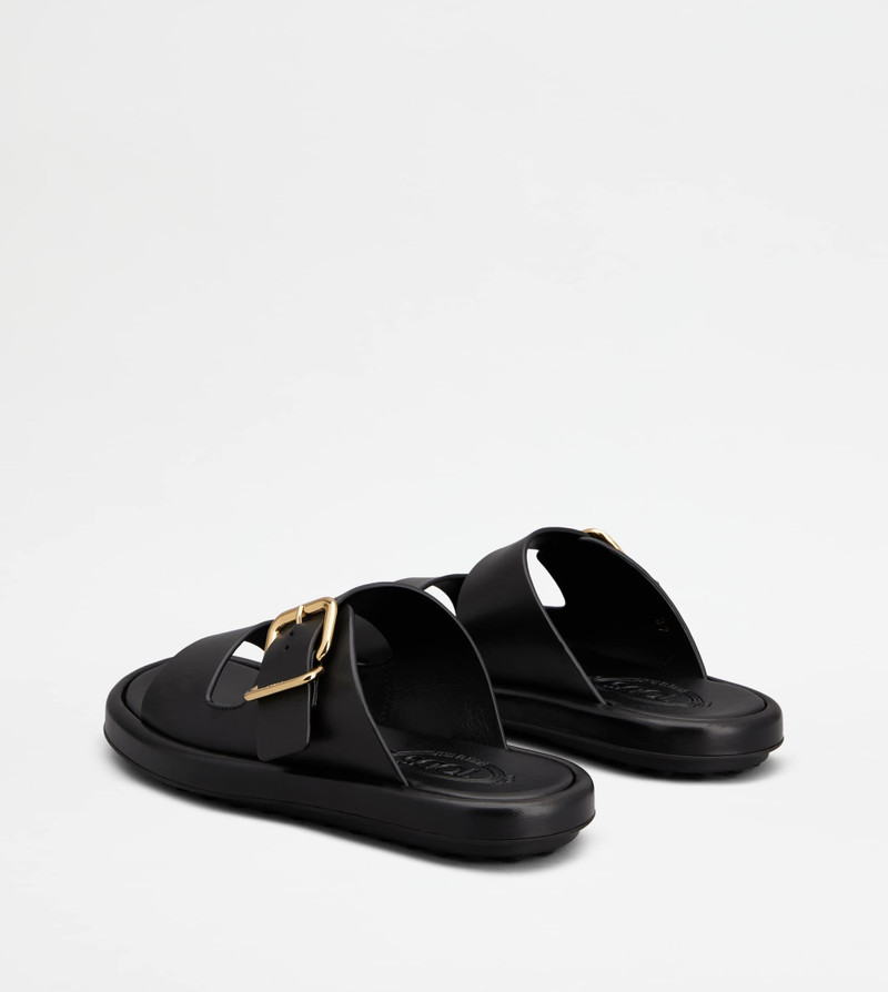Tod's SANDALS IN LEATHER - BLACK outlook