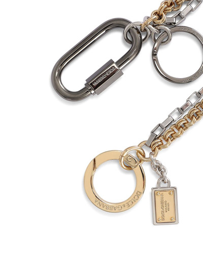 Dolce & Gabbana multi-chain logo-plaque keyring outlook