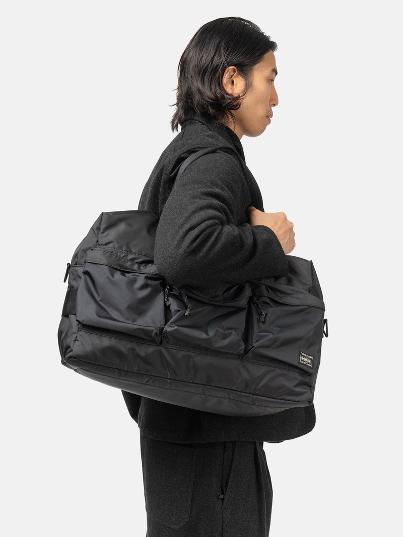 PORTER Force 2Way Duffle Bag Black outlook