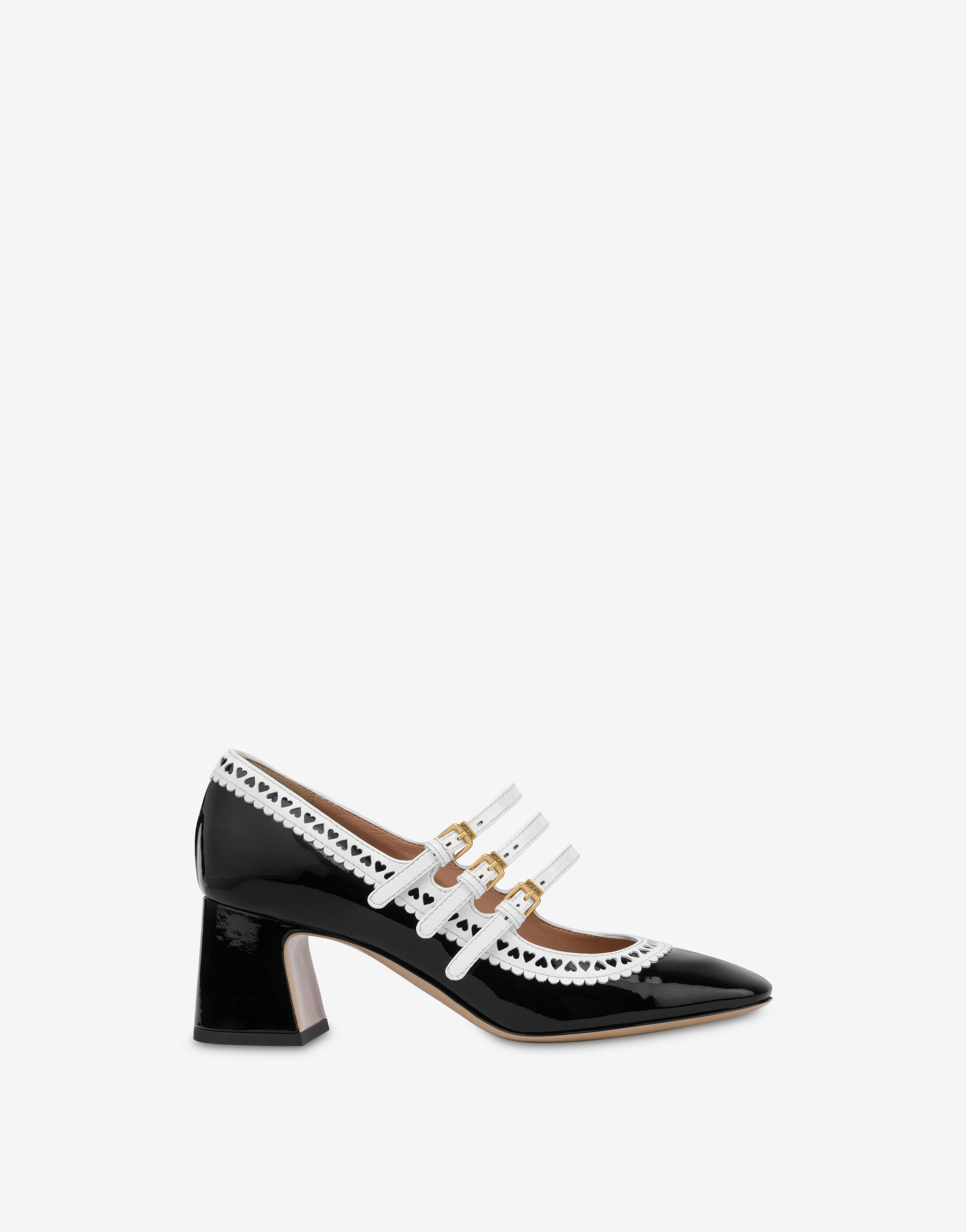 HEARTED BROGUE PATENT LEATHER MARY JANES - 2