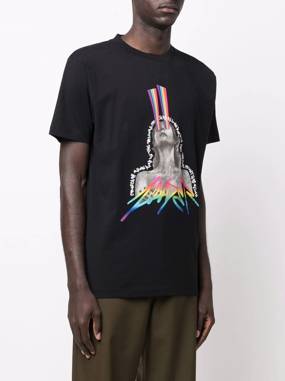 rainbow graphic-print T-shirt - 3