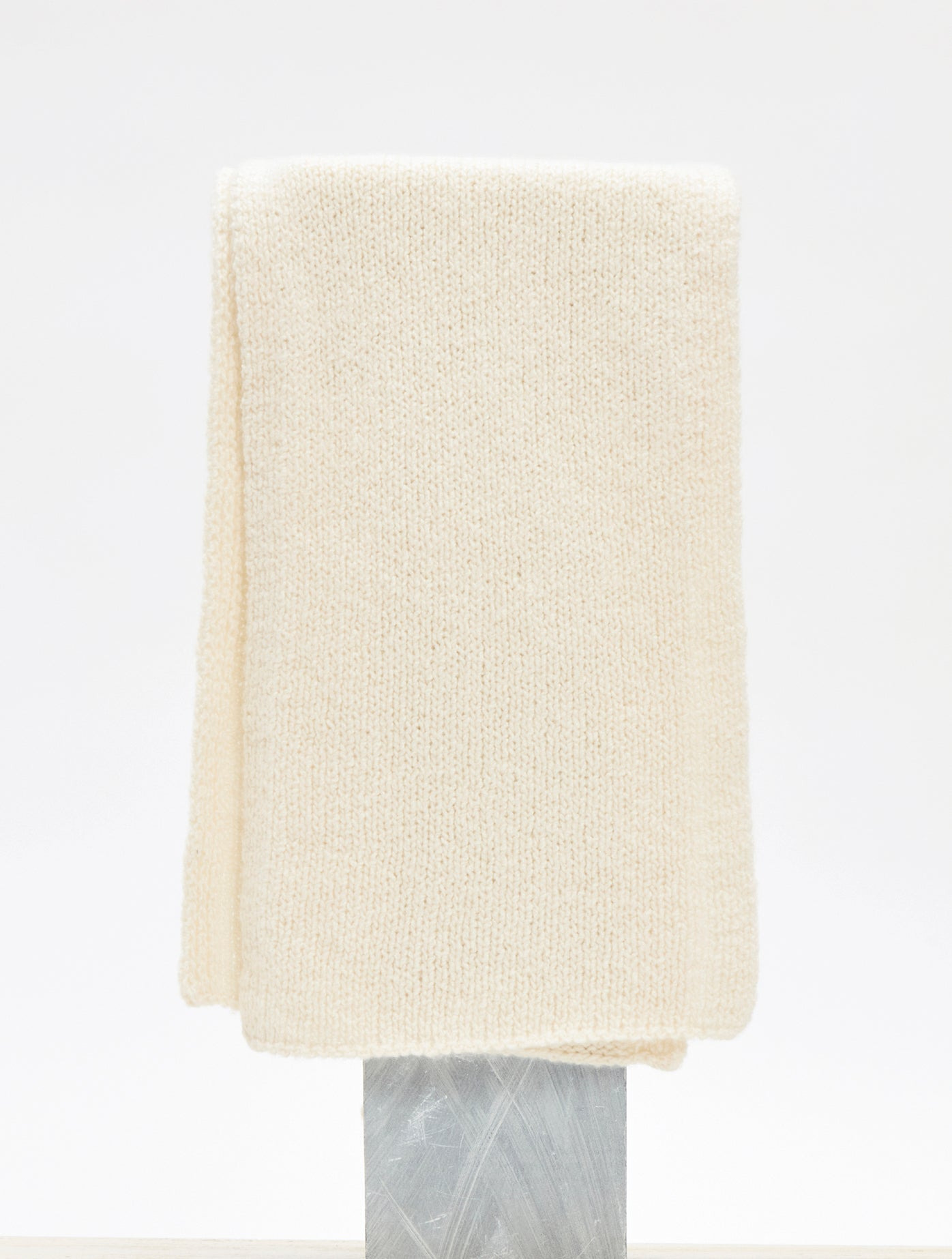 Tulsi Knit Scarf in Ivory Cashmere - 3