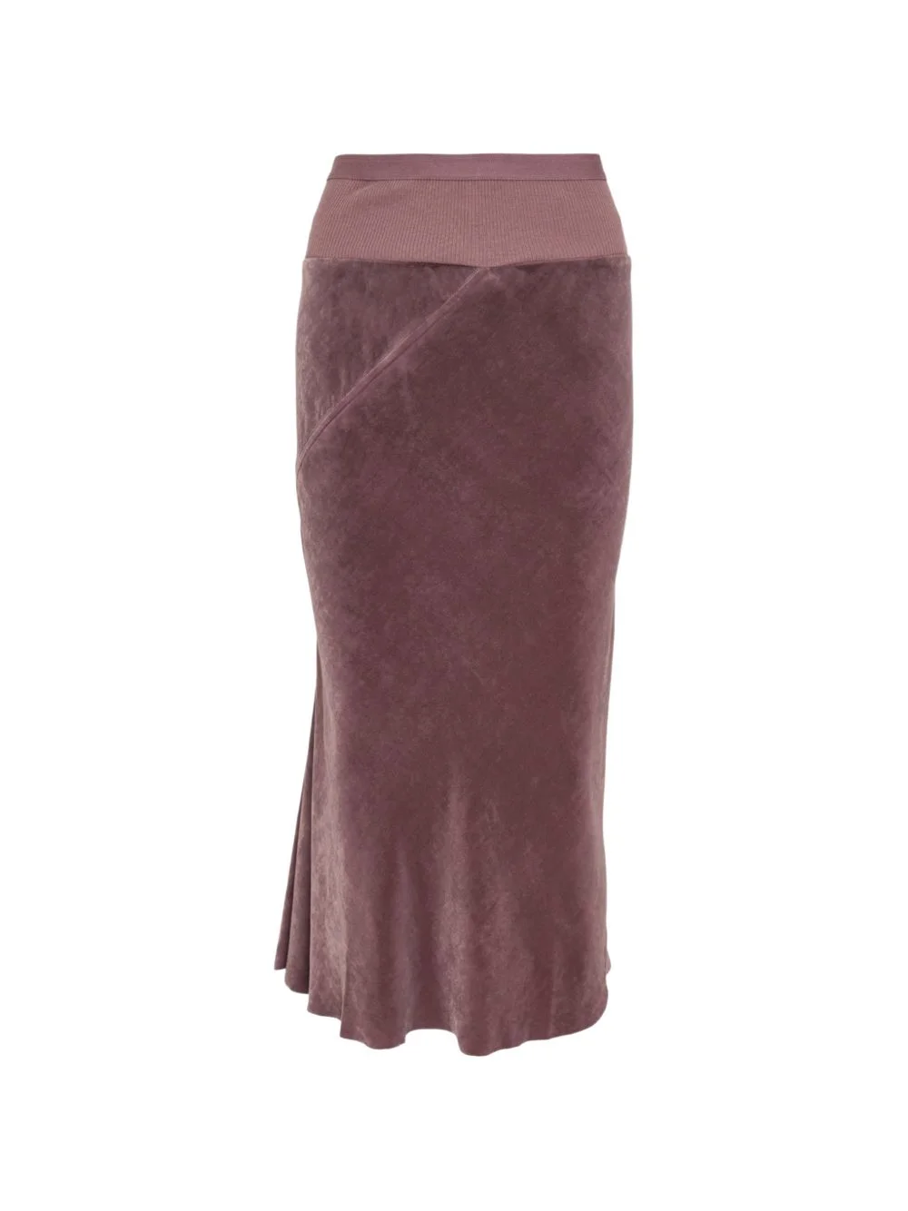 bias-cut velvet midi skirt - 1