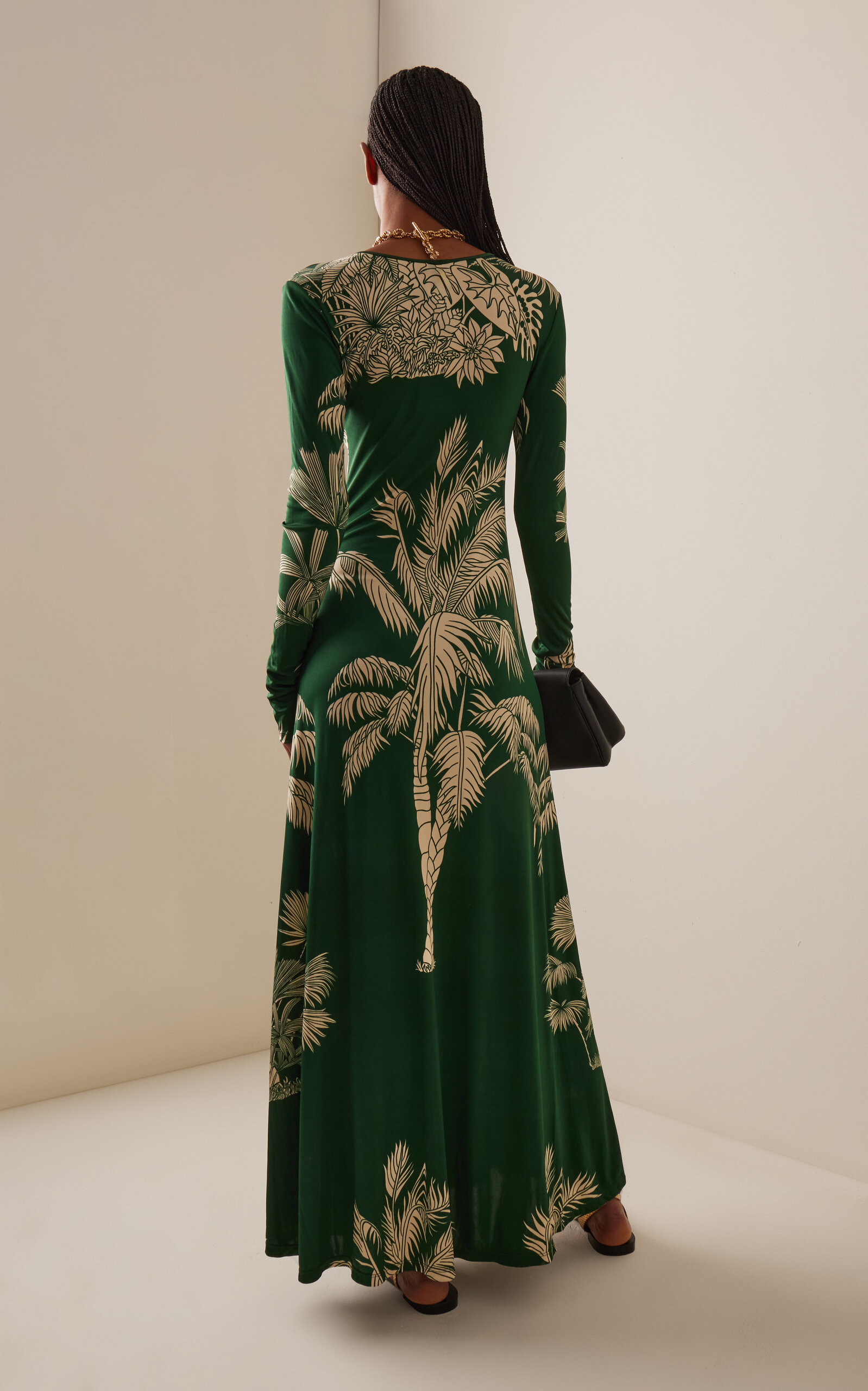 Alma Bordada Maxi Dress green - 4