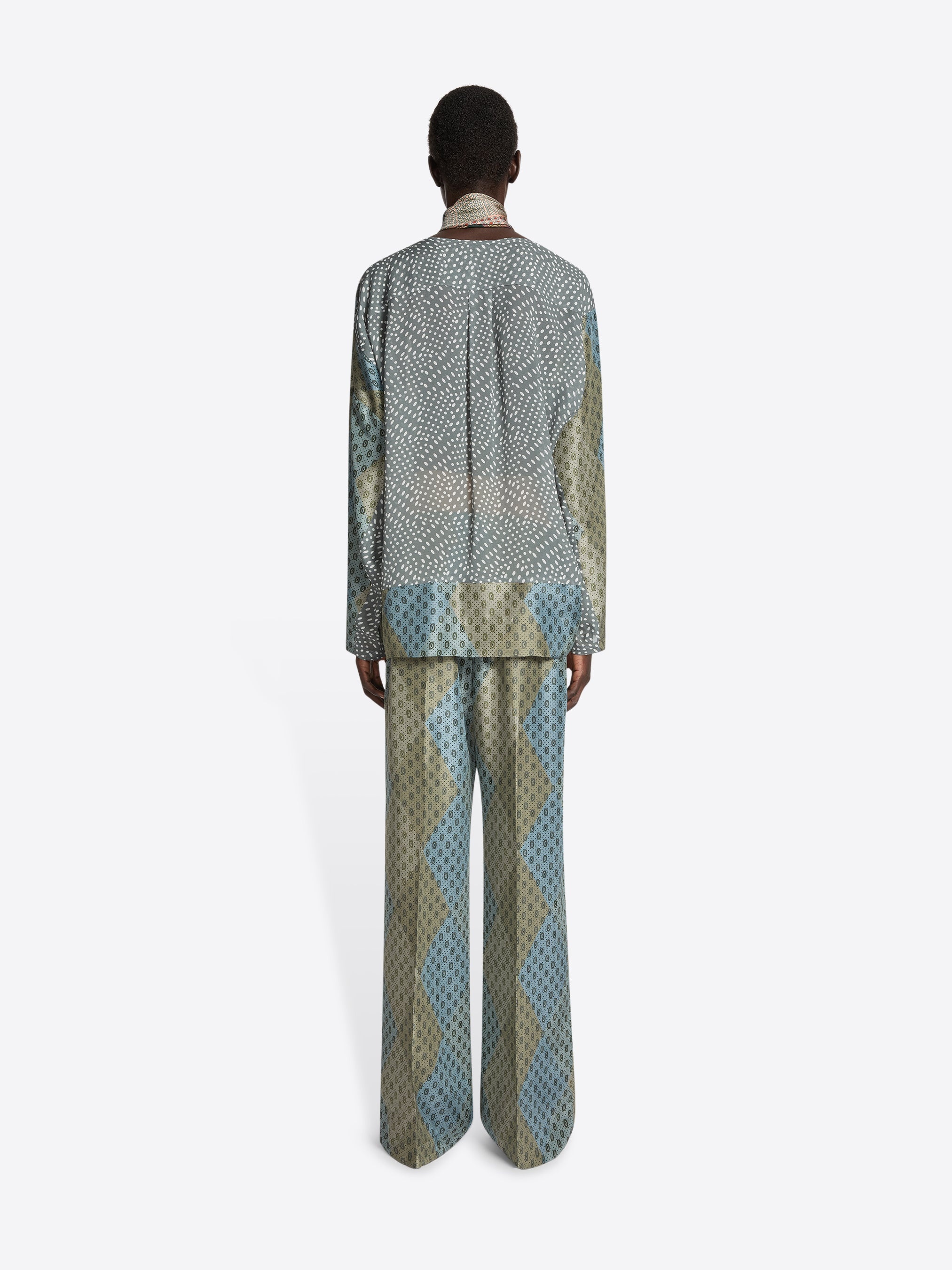 SILK CONTRAST TOP - 4