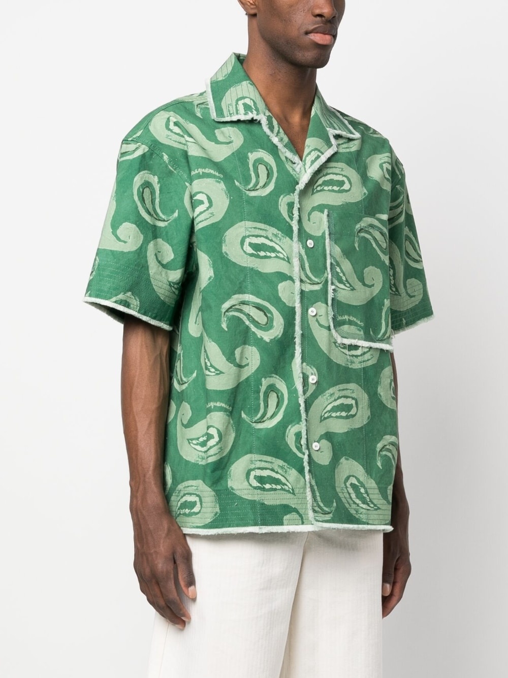 Artichaut paisley-print frayed-edge shirt - 3