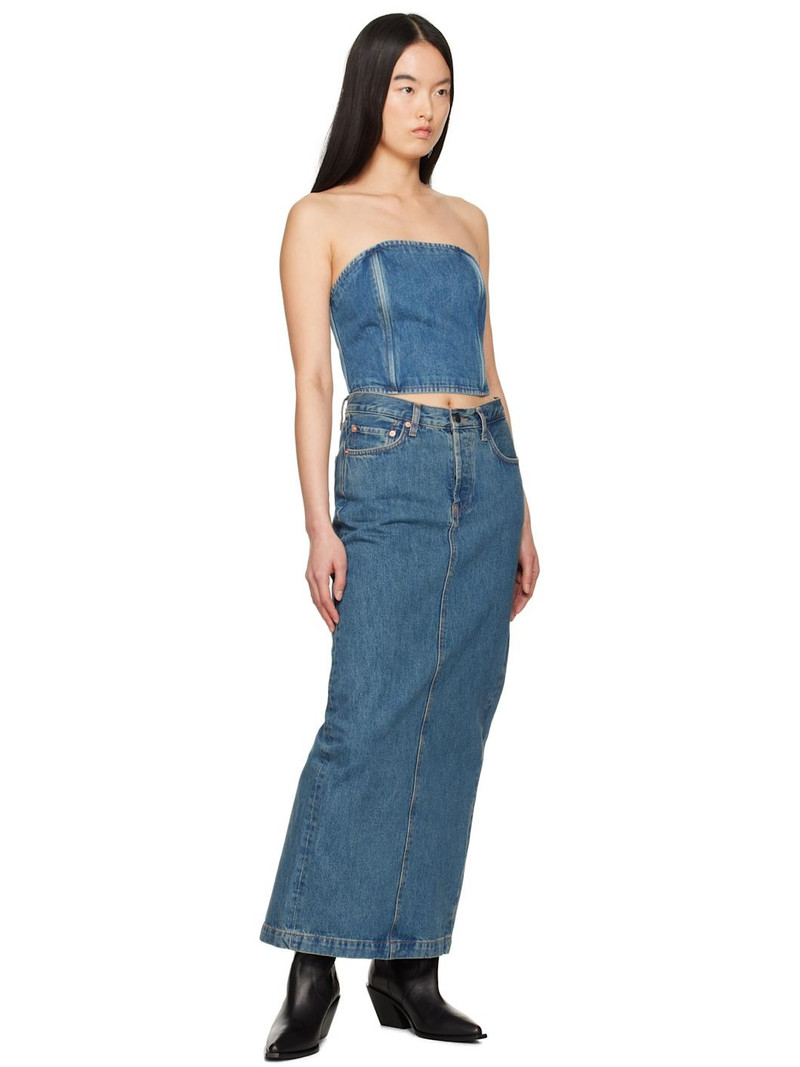 WARDROBE.NYC Blue Tube Denim Top outlook