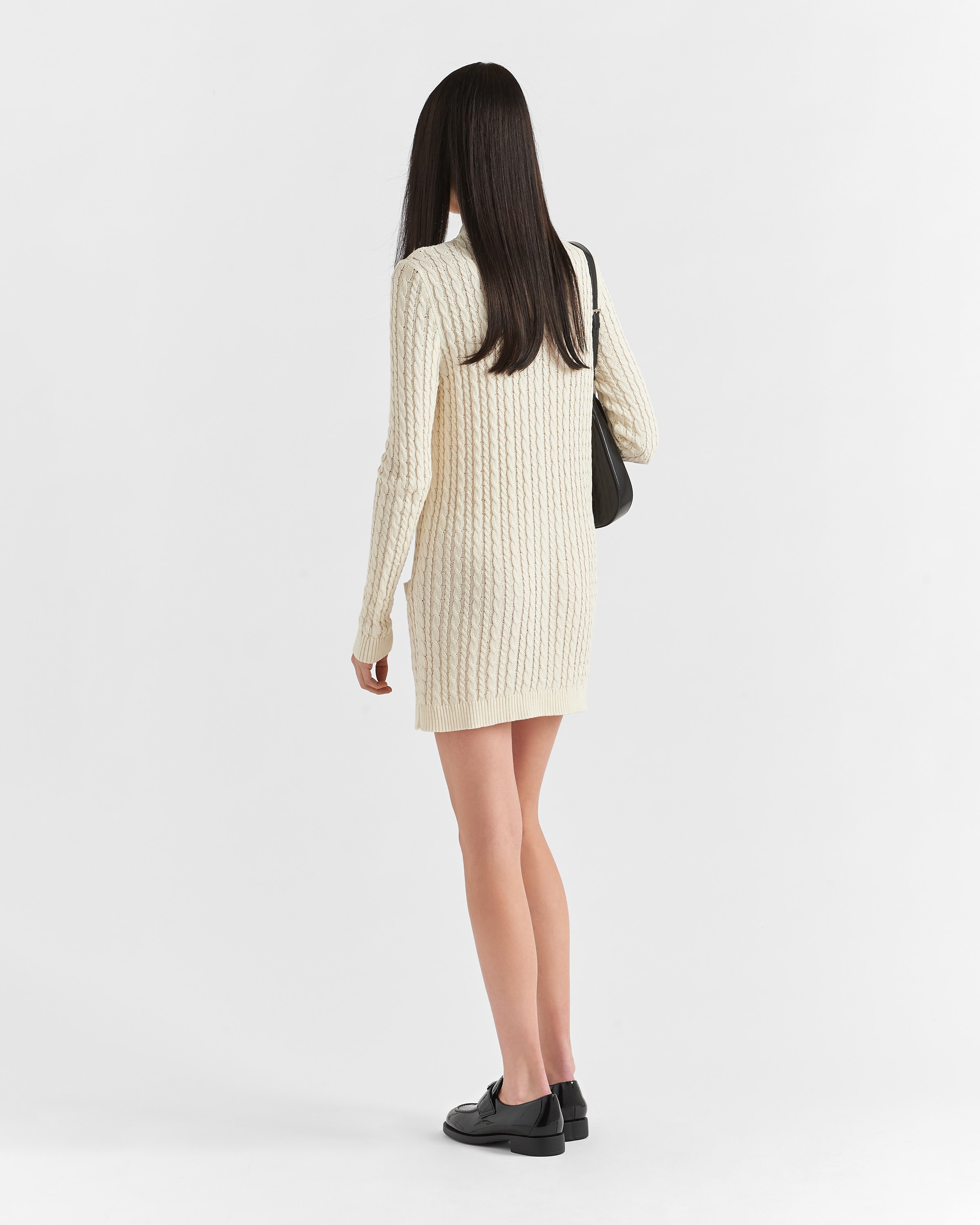 Cable-knit cotton mini-dress - 5