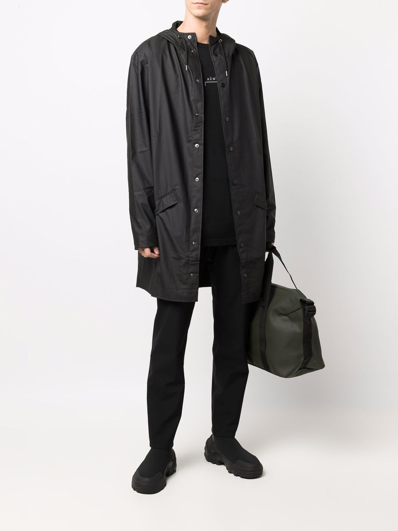 RAINS press-stud hooded raincoat outlook