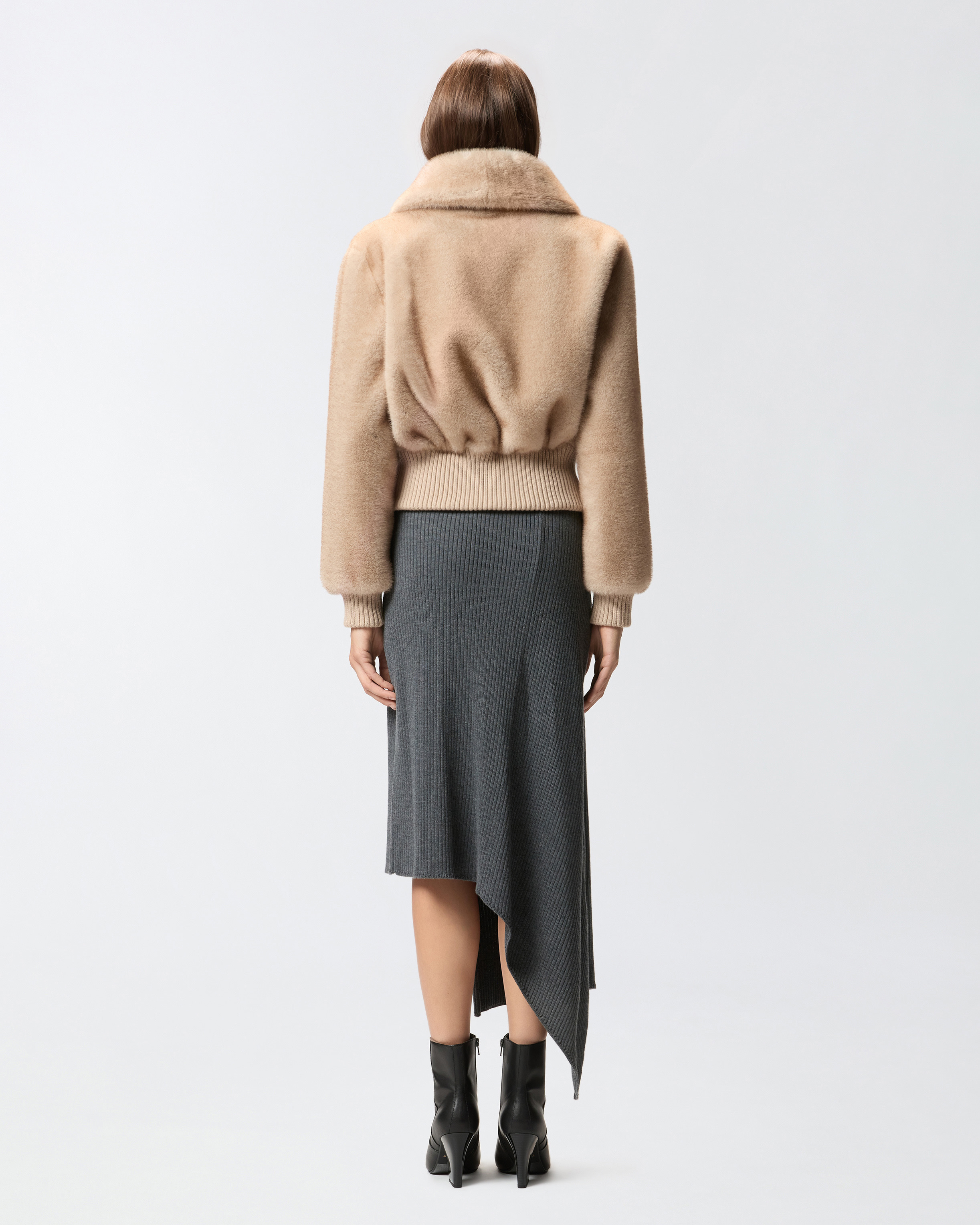 FAUX FUR BOMBER JACKET - 4