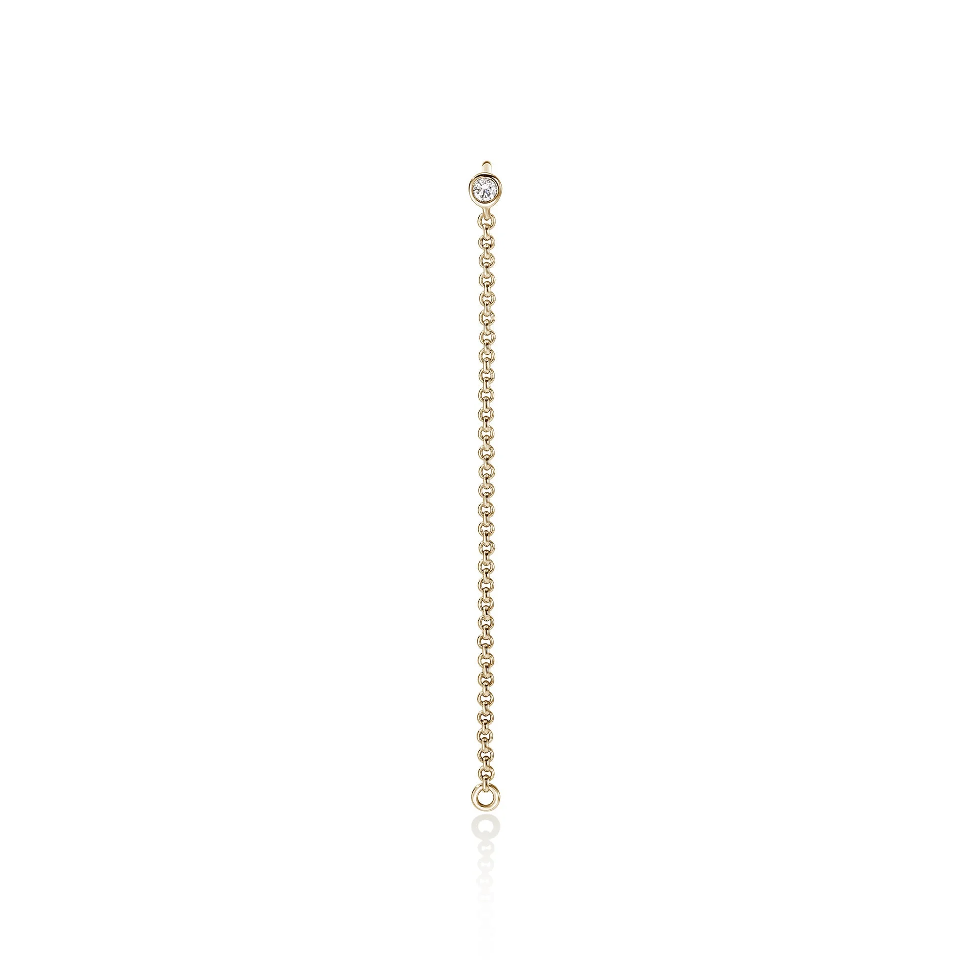 JH Lovestruck™ Drop Chain Earring, Gold, Diamond, .03TCW, Single - 1