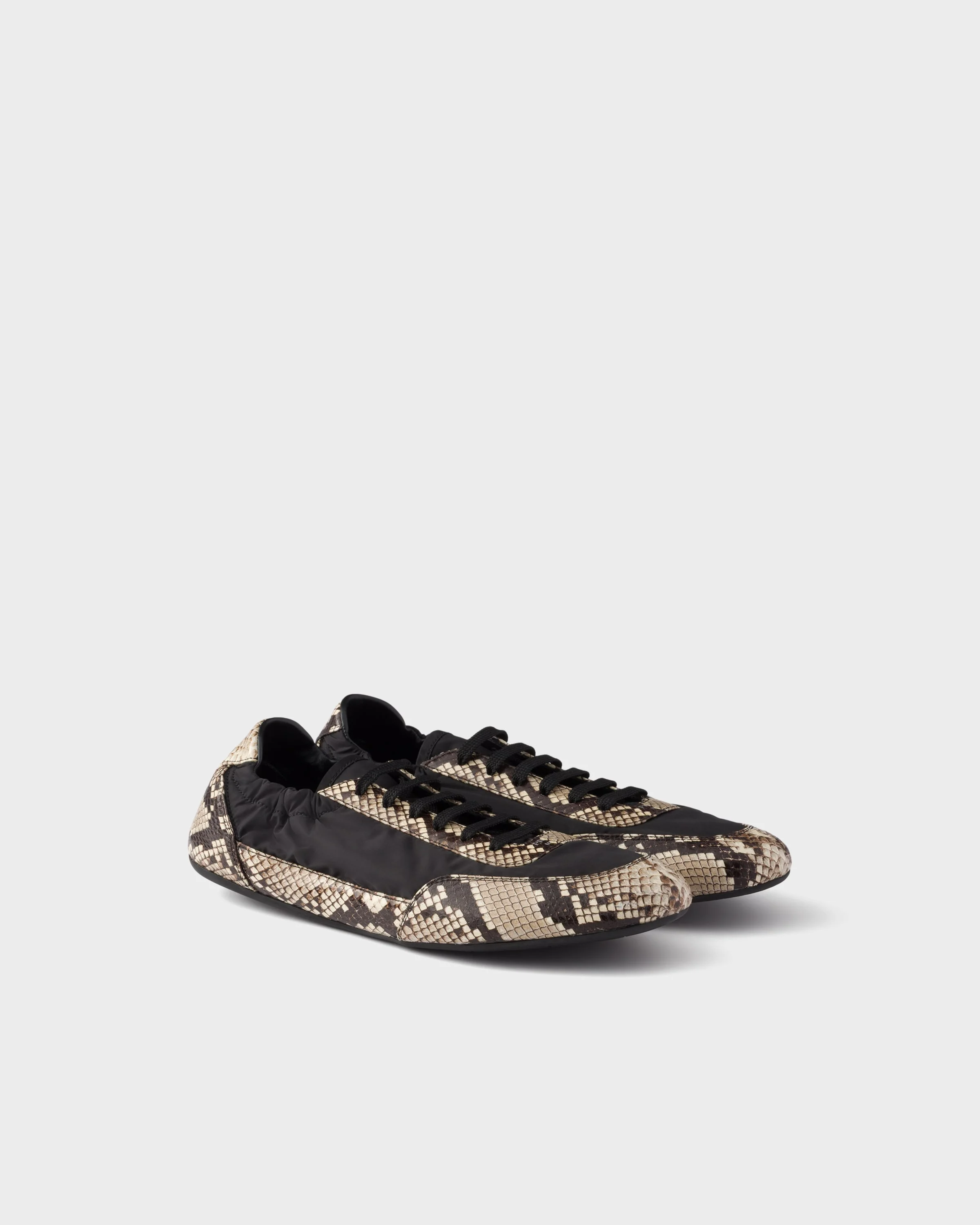 Collapse Re-Nylon and printed Ayers leather sneakers - 1