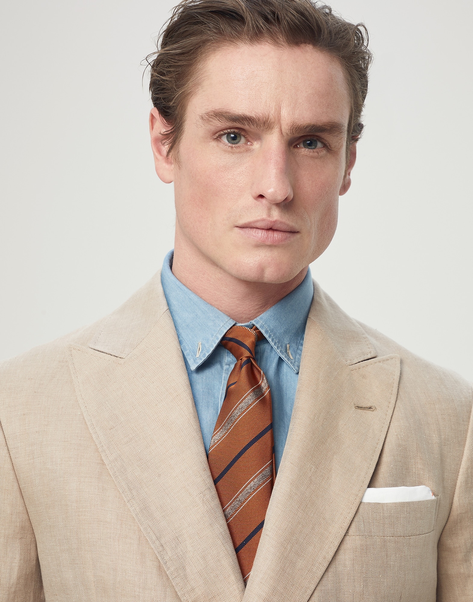 Silk textured stripe tie - 3