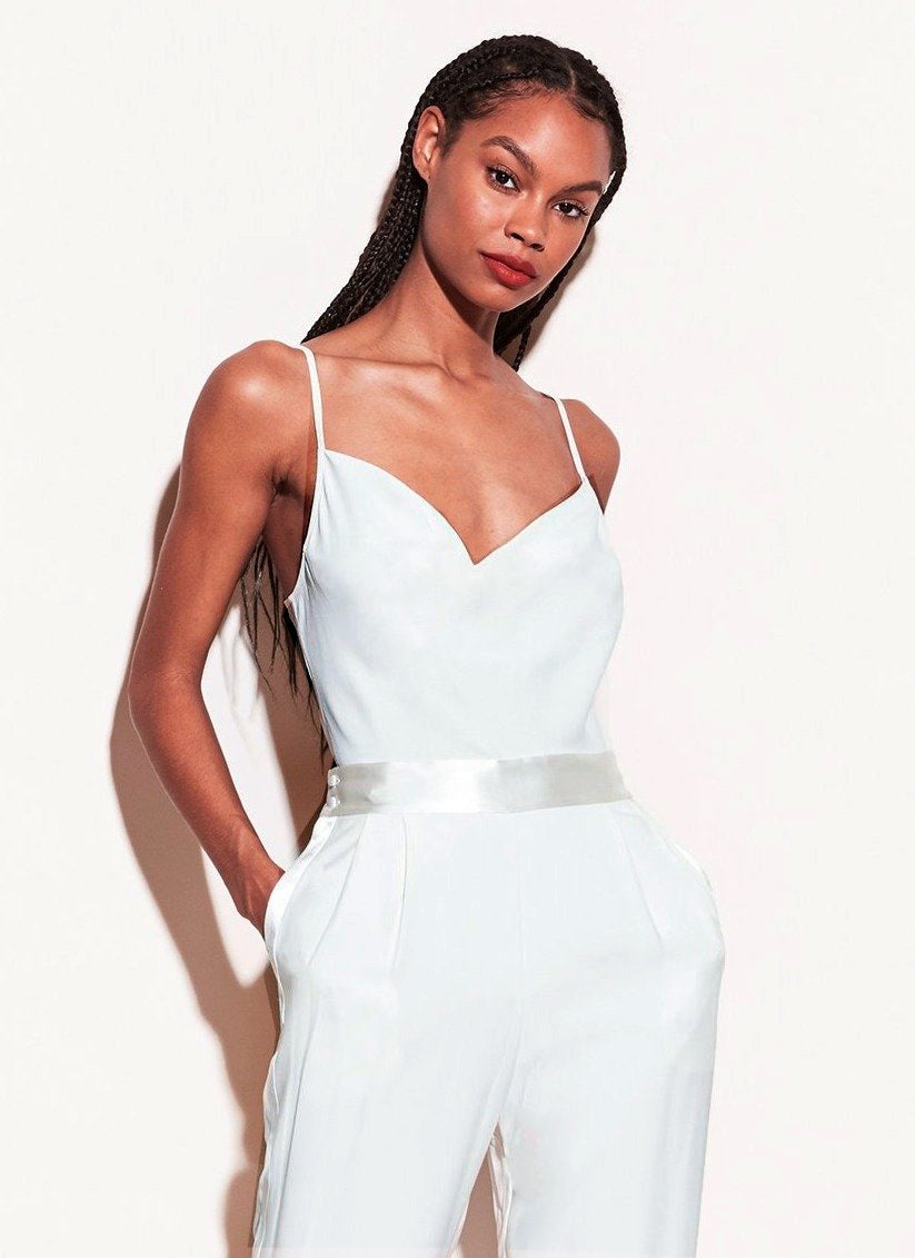 Cowl Neck Spaghetti Strap Cami - 2