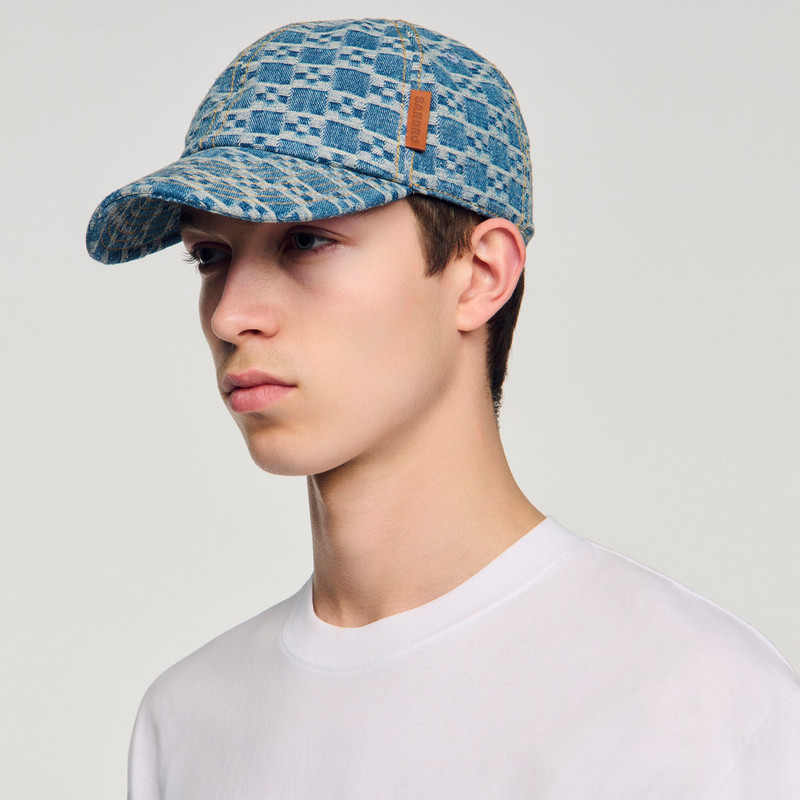 DENIM CAP WITH CROSS MOTIF 5