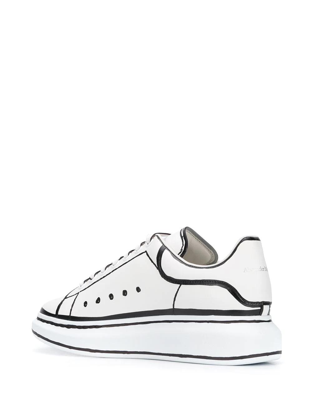 Oversized contrasting trim sneakers - 3