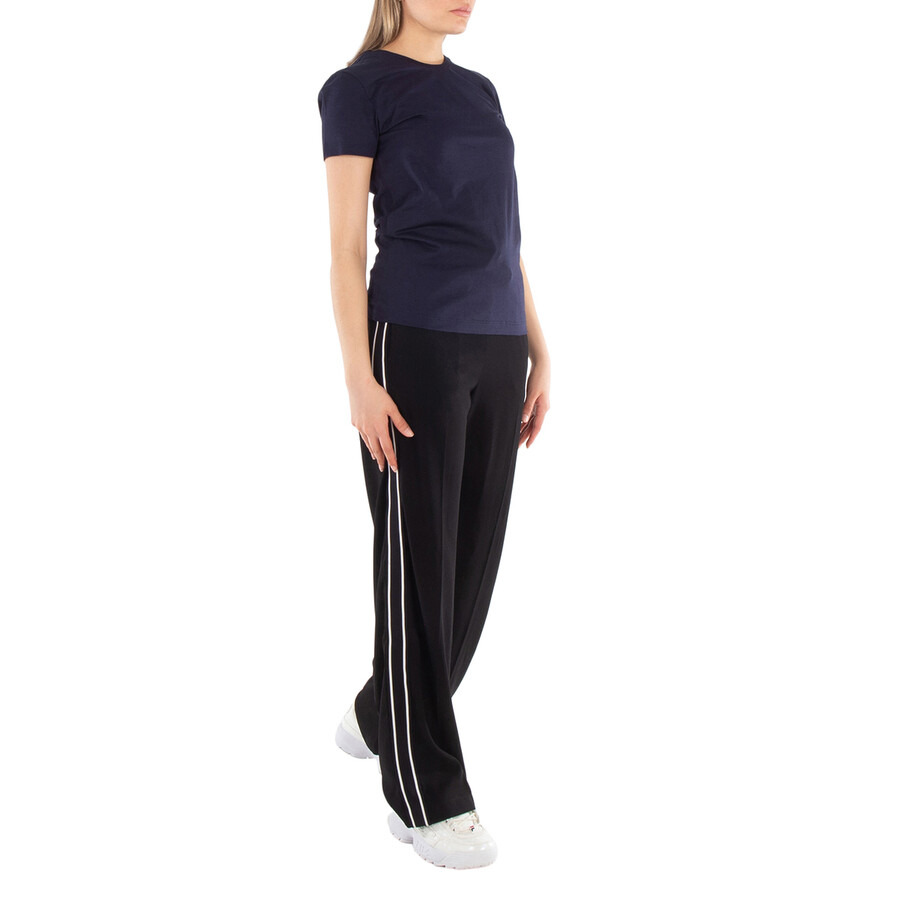 Moncler Ladies Navy Logo Patch Cotton T-Shirt - 6