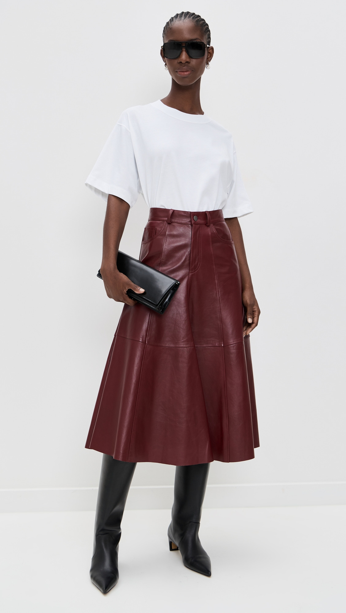 Mid Serenity Leather Skirt - 4