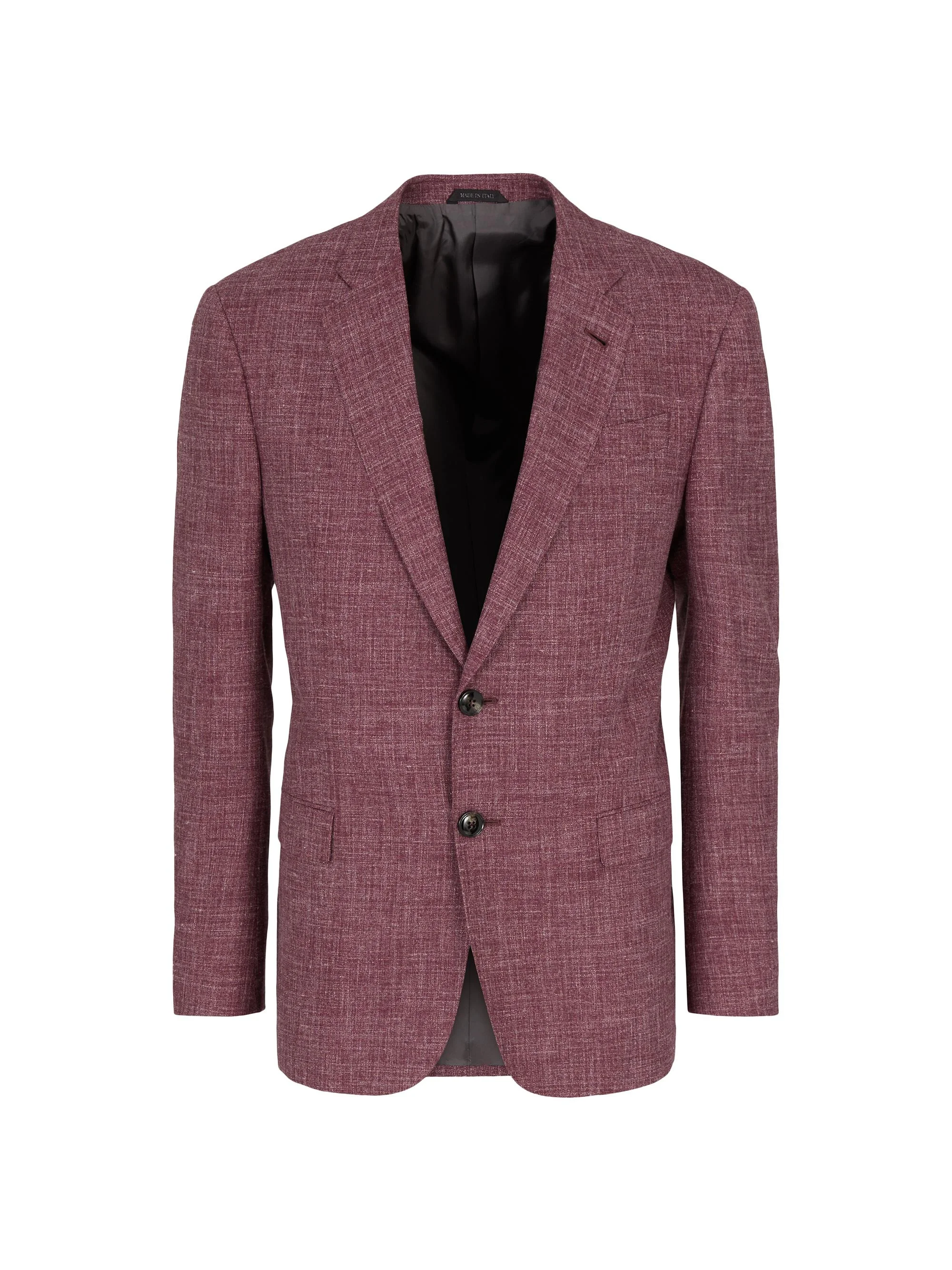 Men's Virgin Wool-Silk Blend Textured Sport Coat - Dusty Rose - 1