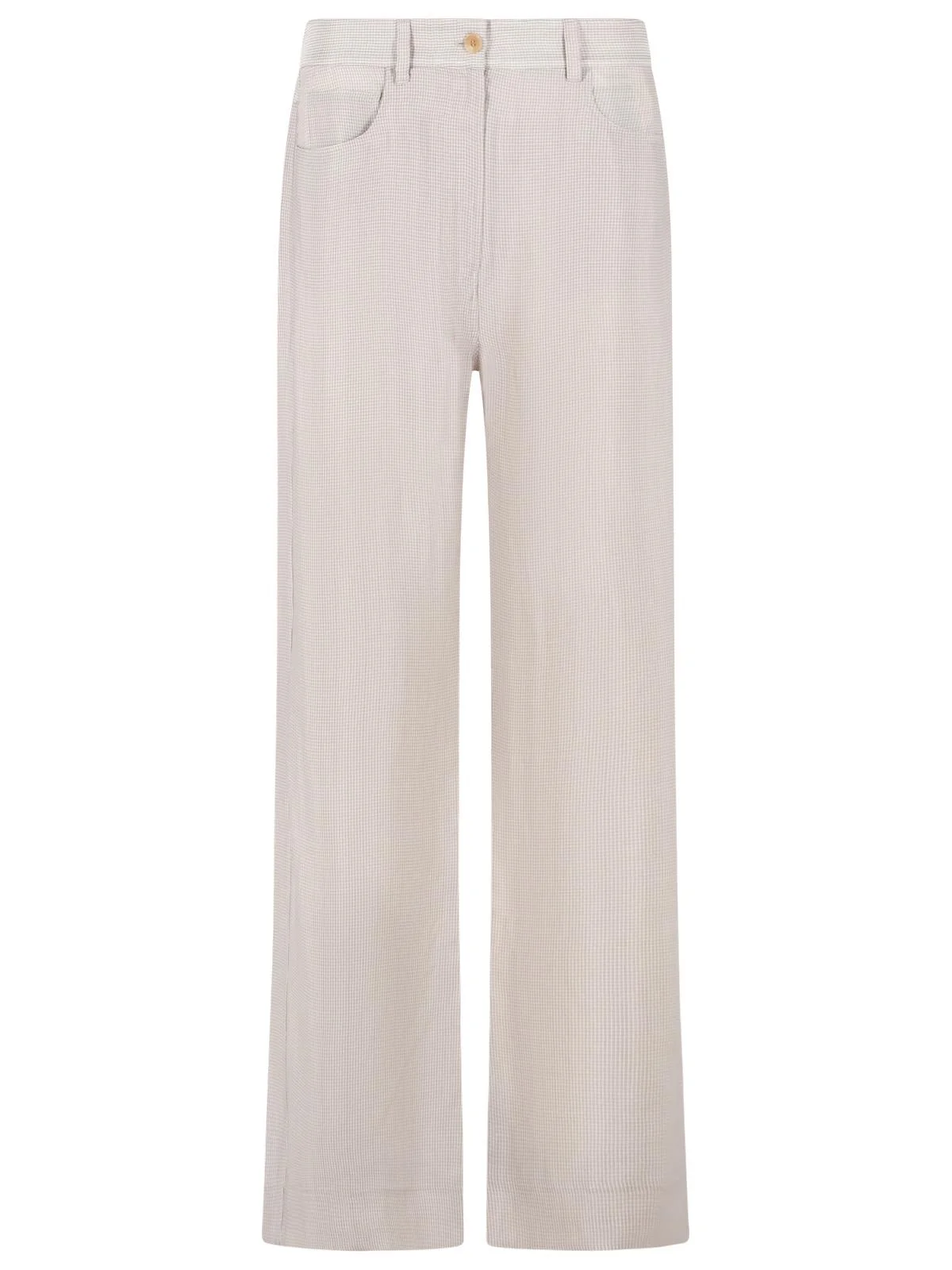 Acne Studios 'Check Casual' Beige Cupro Pants Women - 1