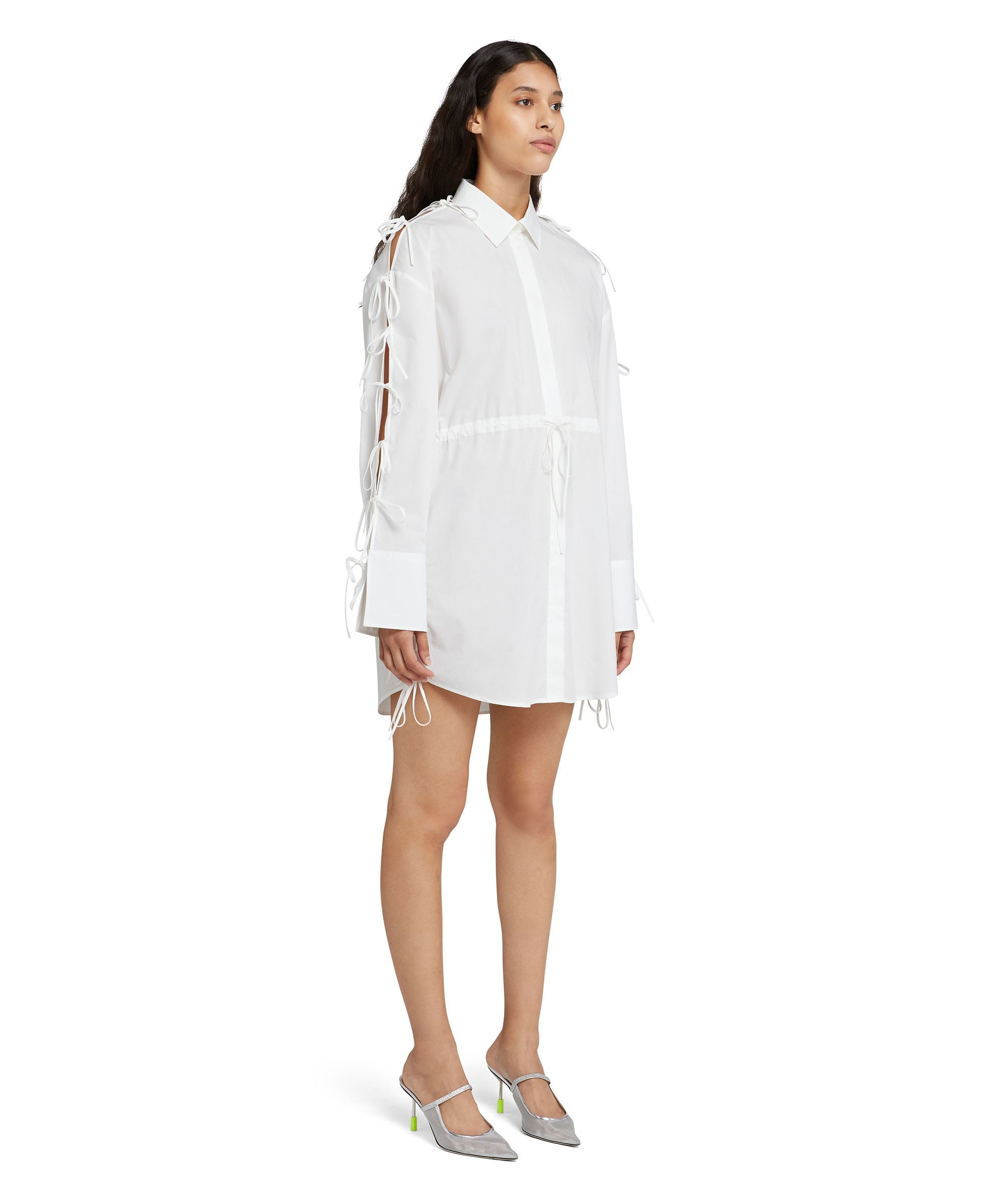 Poplin cotton chemisier mini dress - 5
