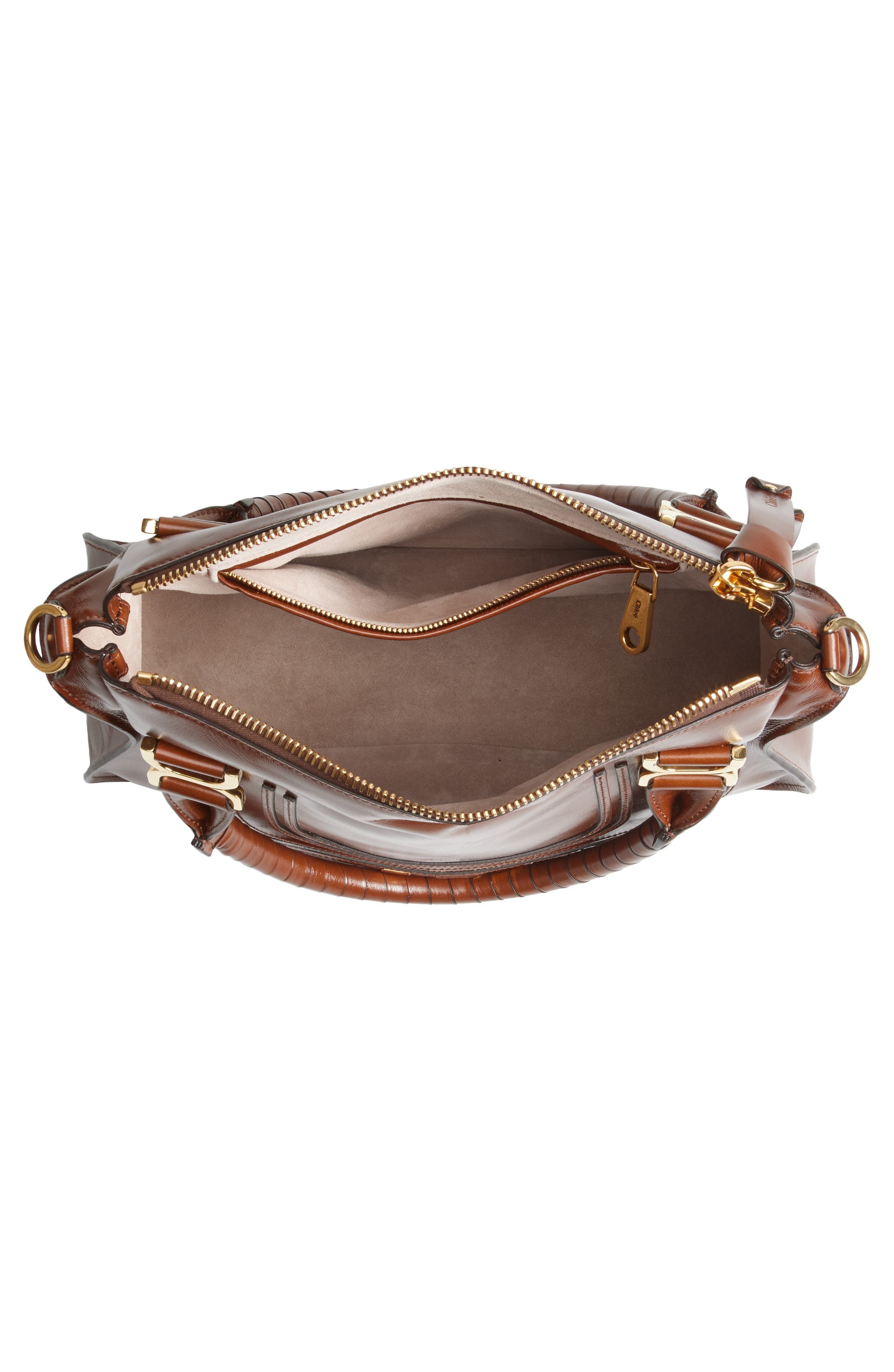 Chloé Medium Marcie Leather Satchel in 25E Sooty Brown at Nordstrom - 4