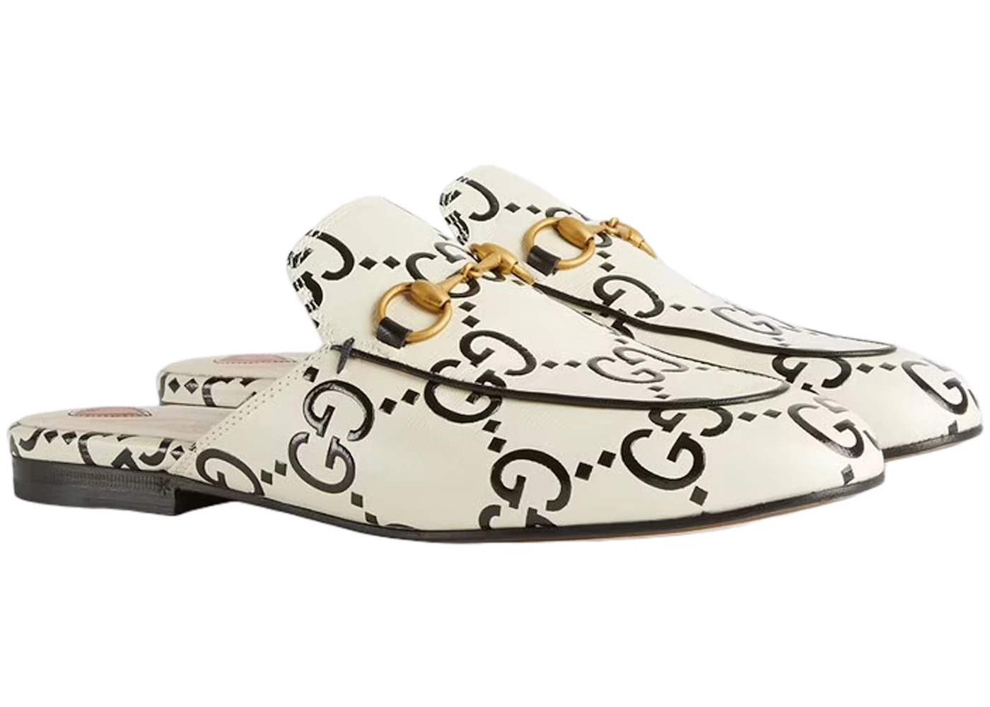 Gucci Princetown Slipper White GG Debossed Leather - 2