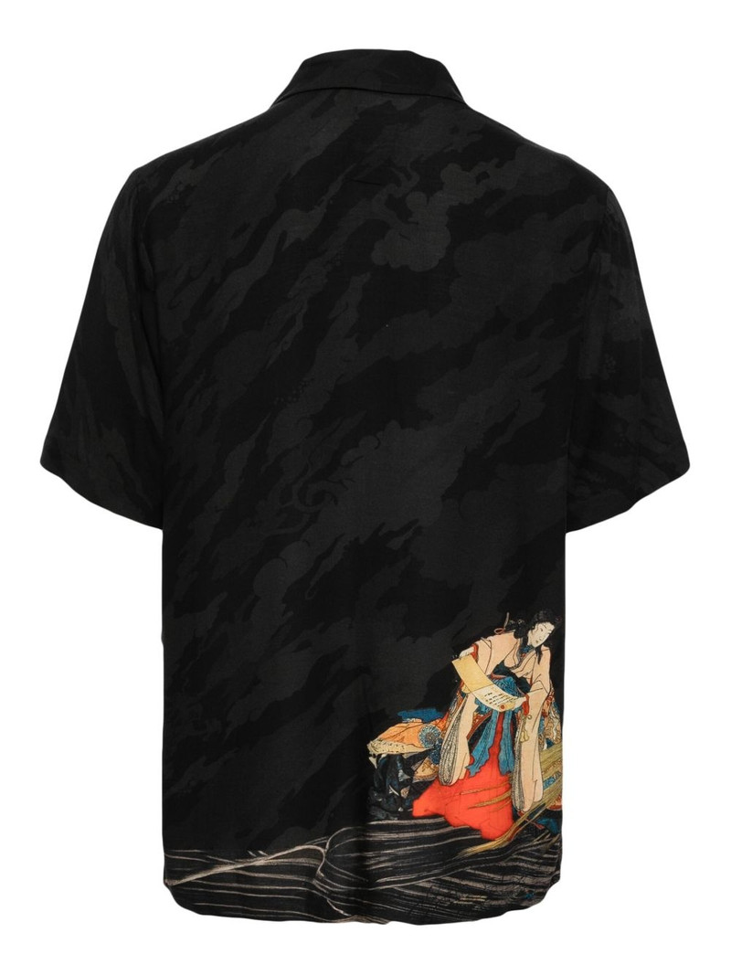 MAHARISHI Cyber Skeleton camp collar shirt outlook