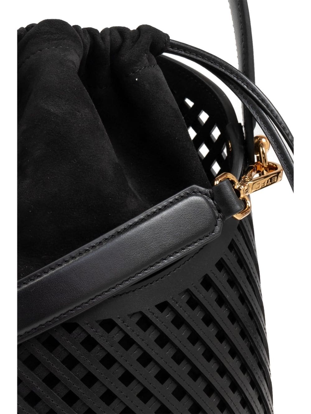 medium Saturno grid cut-out crossbody bag - 12