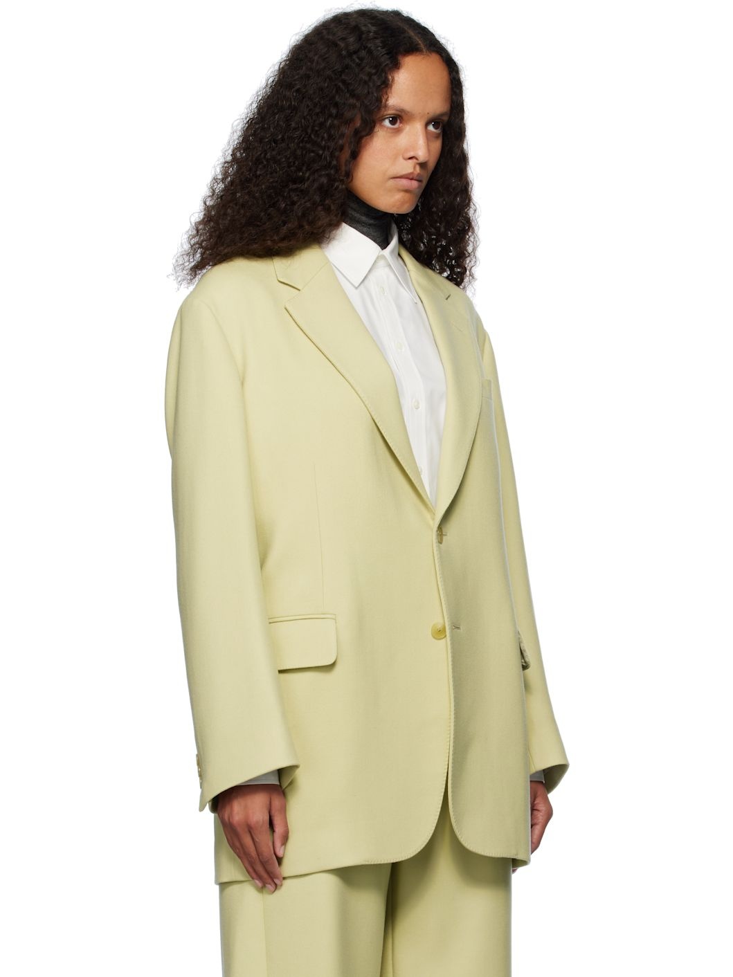 Yellow Light Melton Blazer - 2