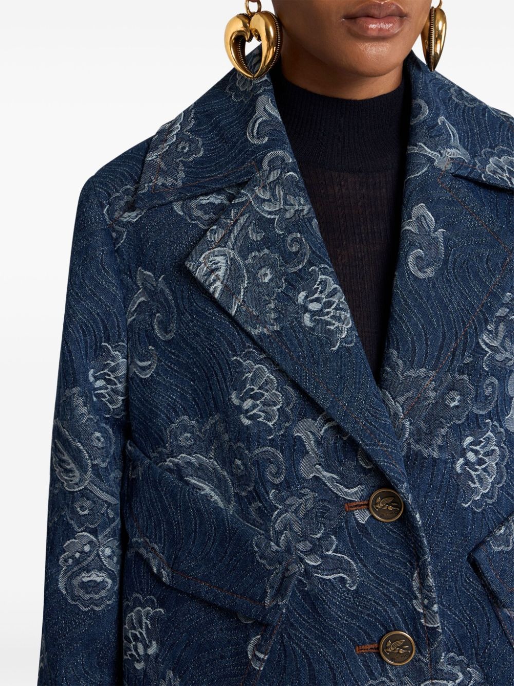 denim blazer - 4