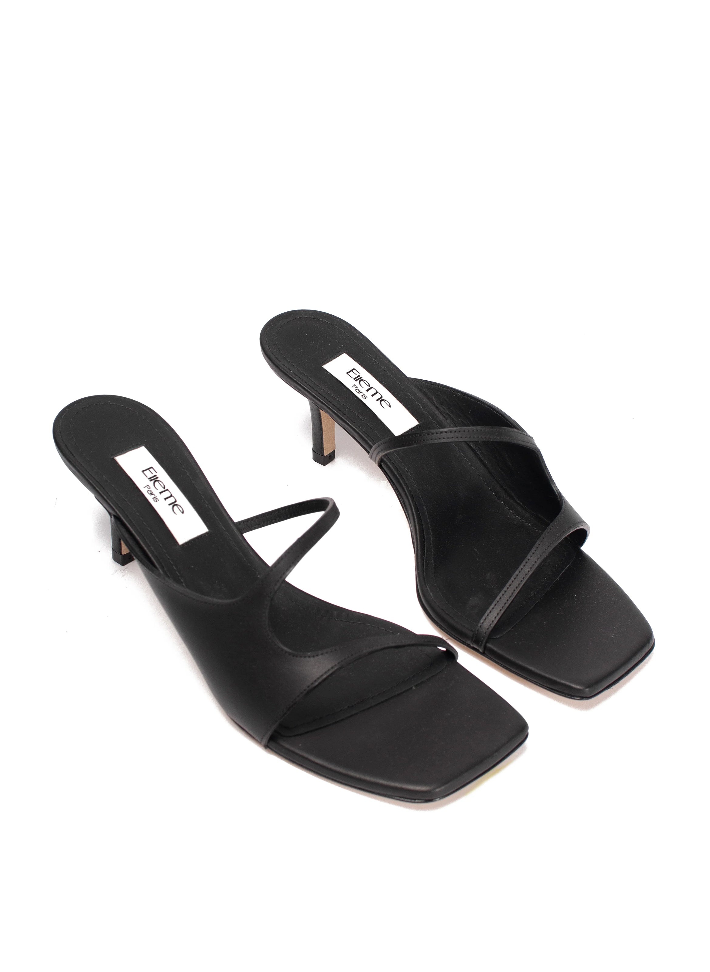 Gemini Heel Sandal Leather Black - 2