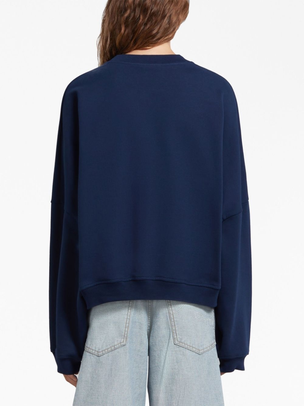 logo-print cotton sweatshirt - 4