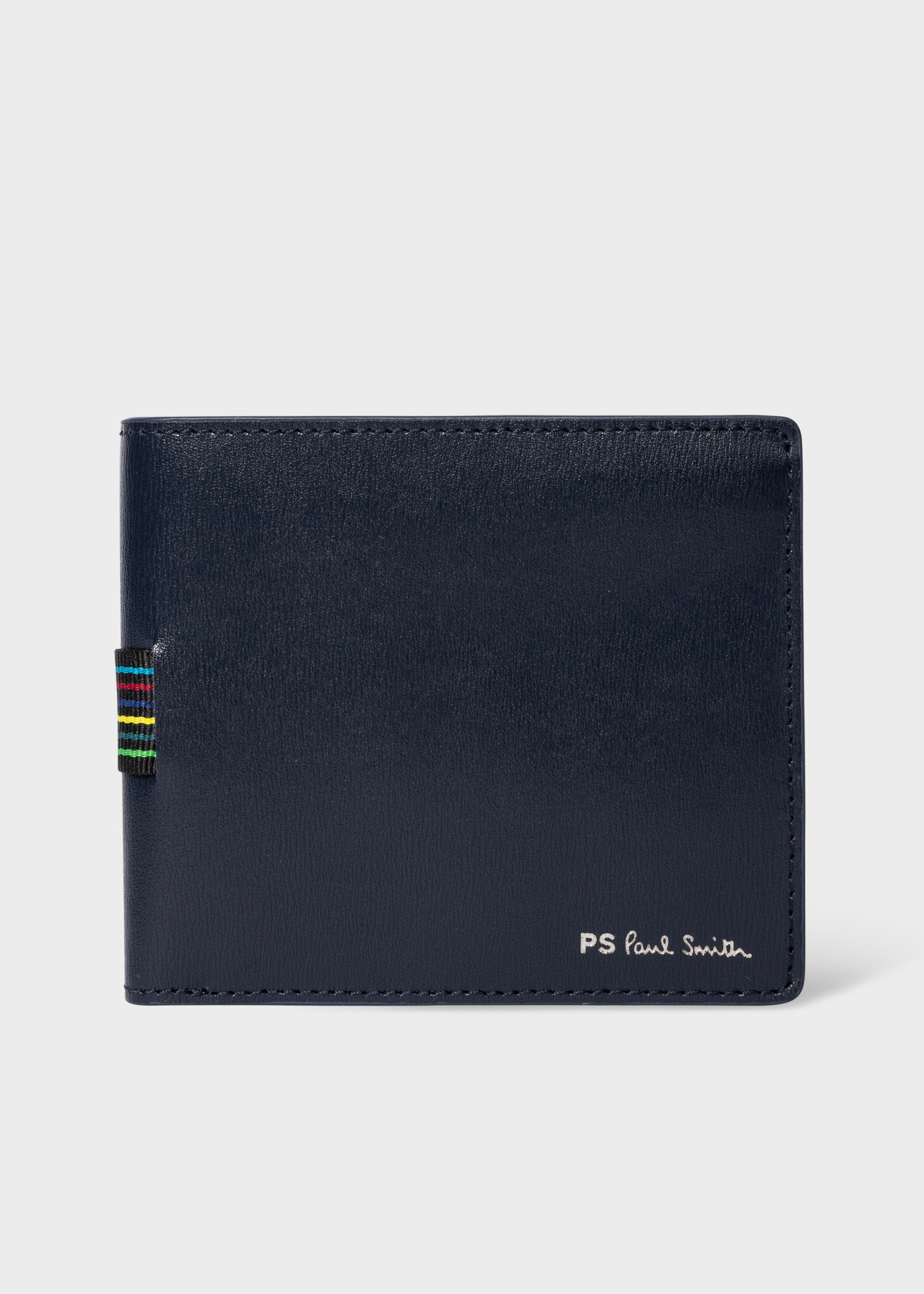 Navy 'Sports Stripe' Billfold and Coin Wallet - 1