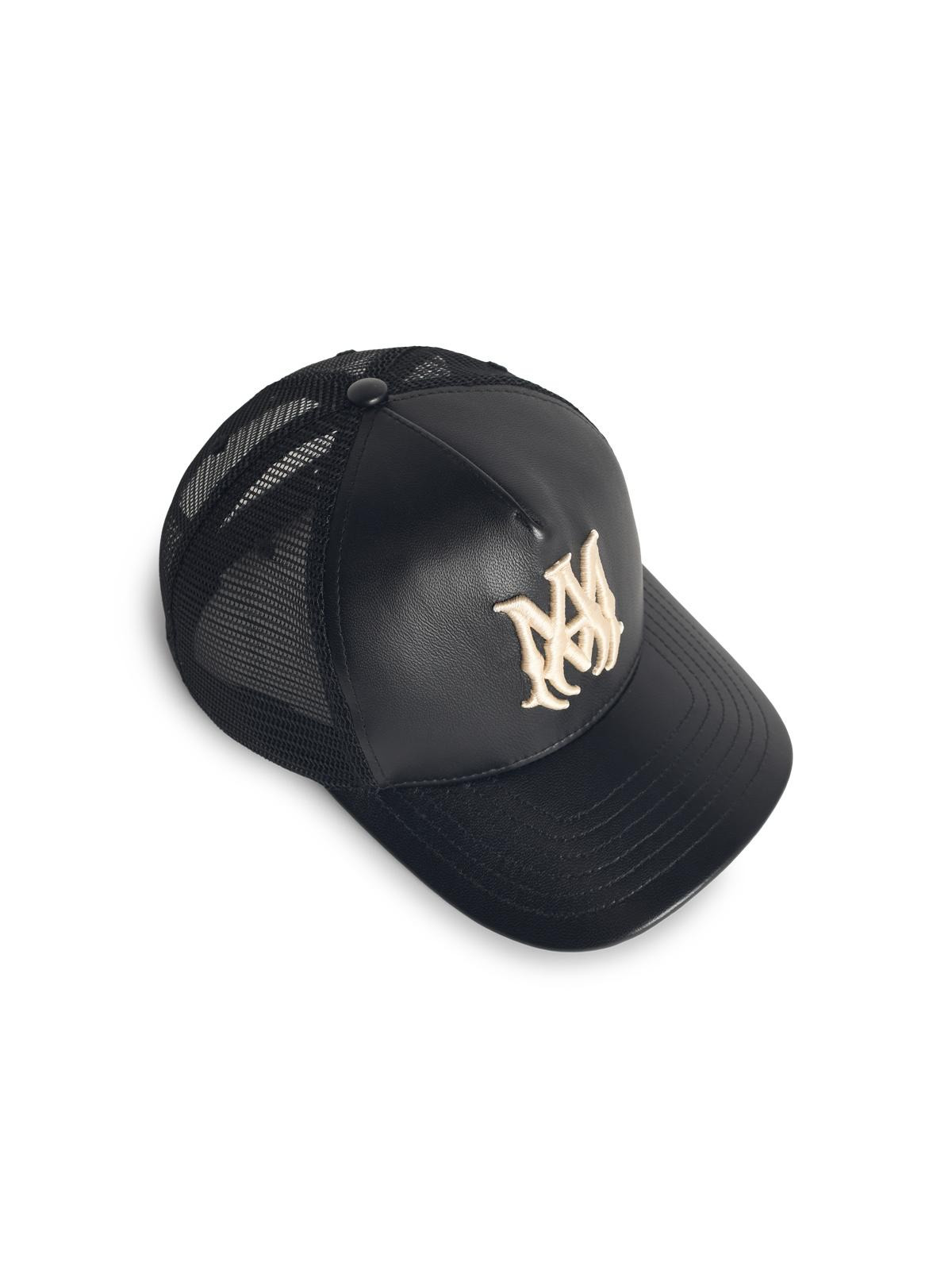 Amiri Black Leather Cap Men - 2