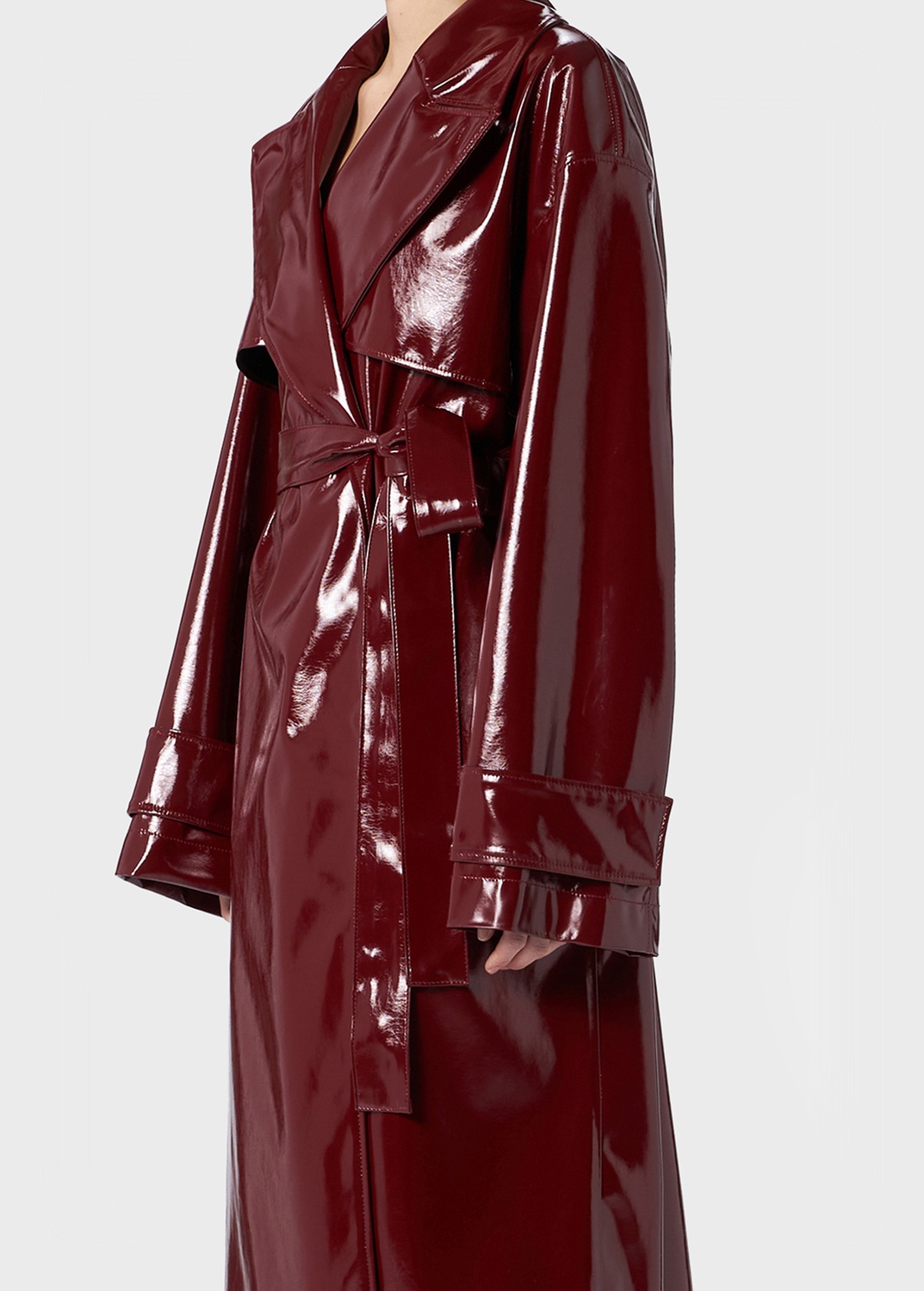 PATENT TRENCH COAT WITH BELT - 5