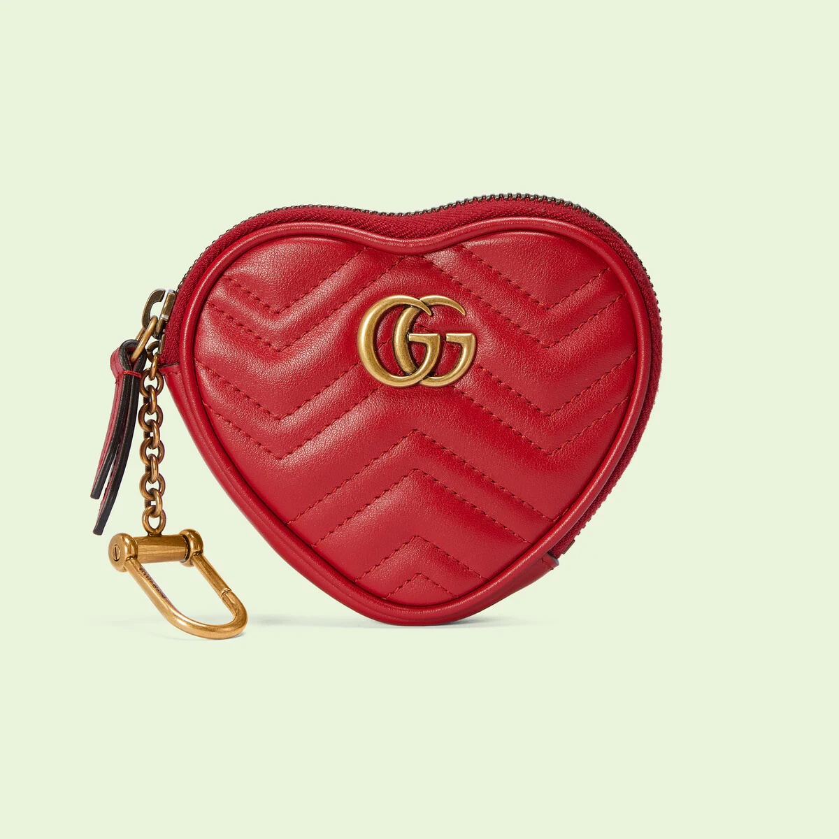 gg marmont heart shaped coin purse