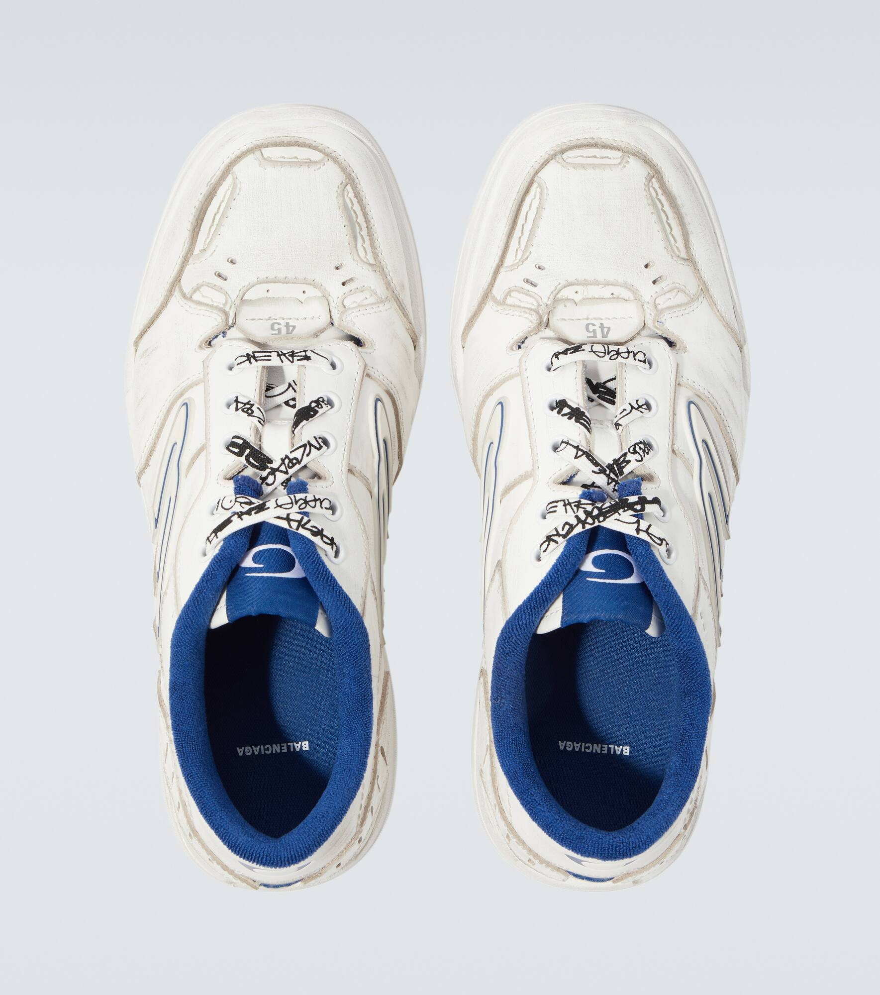 Hamptons distressed leather sneakers - 4