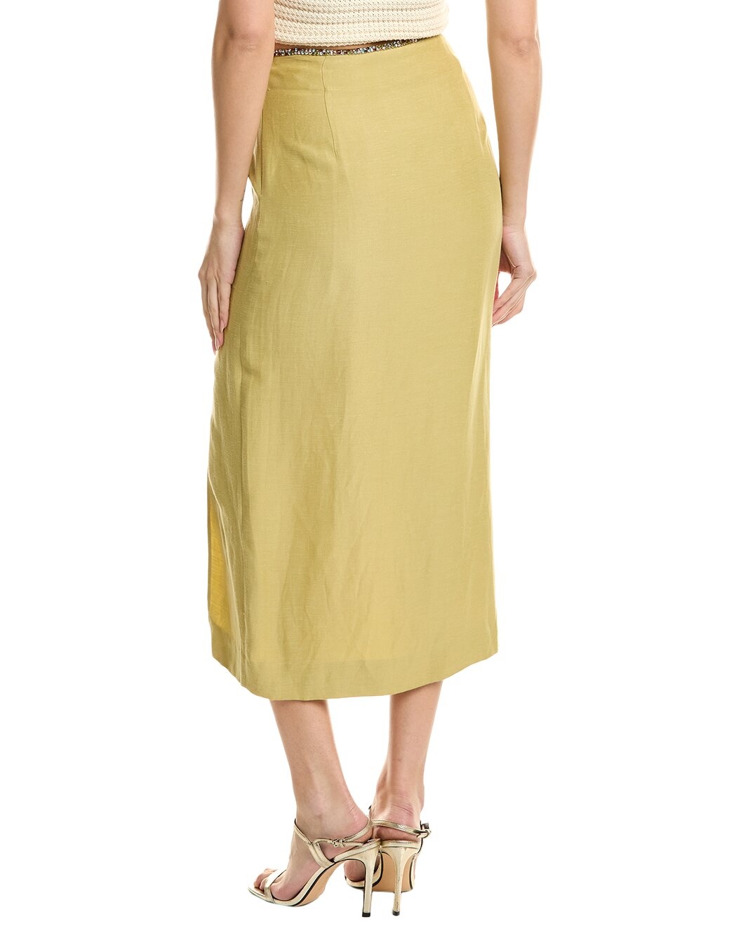 Sandro Linen-Blend Midi Skirt - 2
