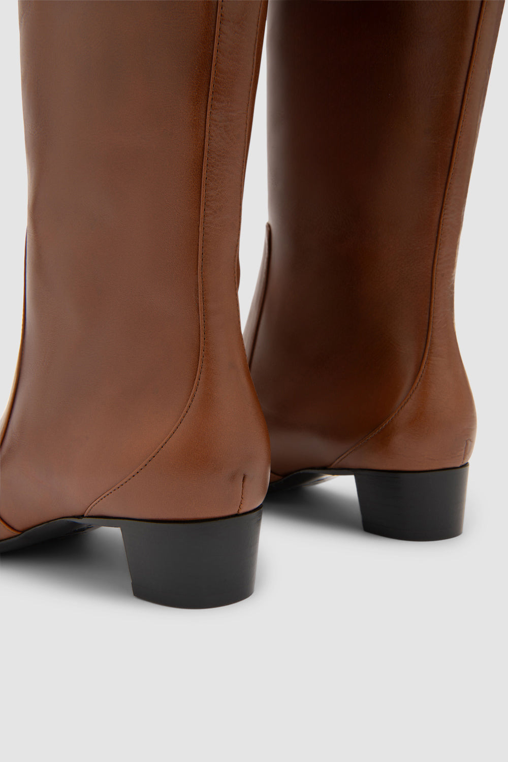 Pascal Tan Distressed Leather Knee-High Boot - 5