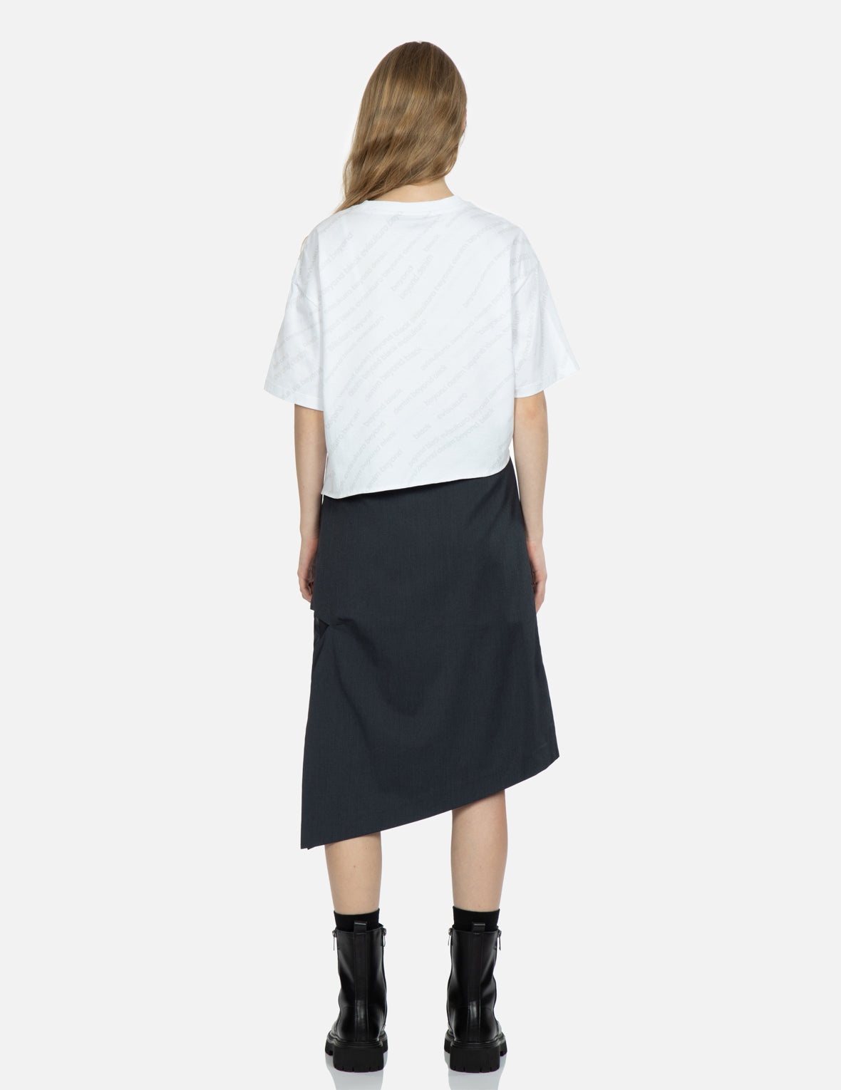 Sheer Panelled Midi Skirt - 6
