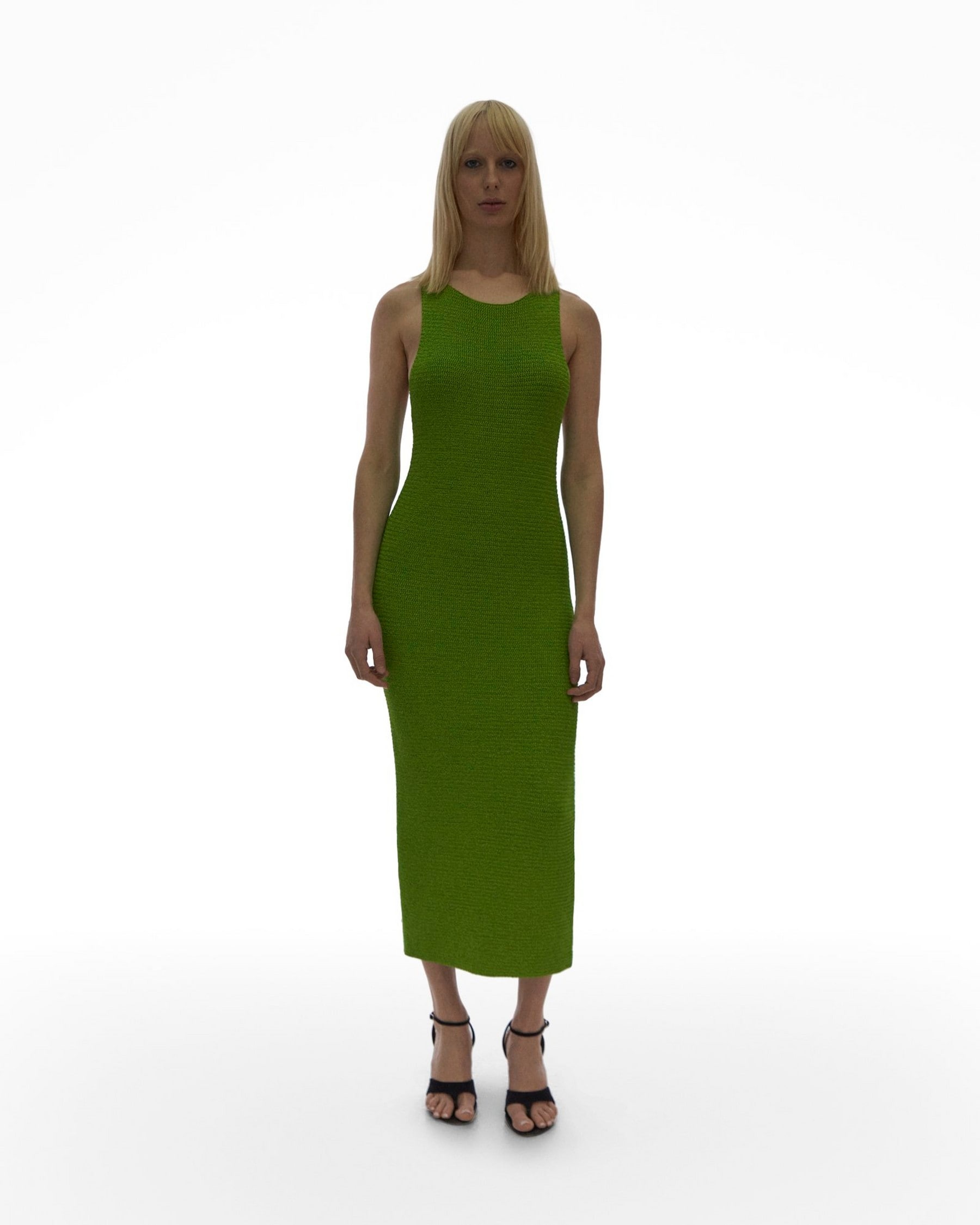 RIBBON KNIT TANK DRESS - 3