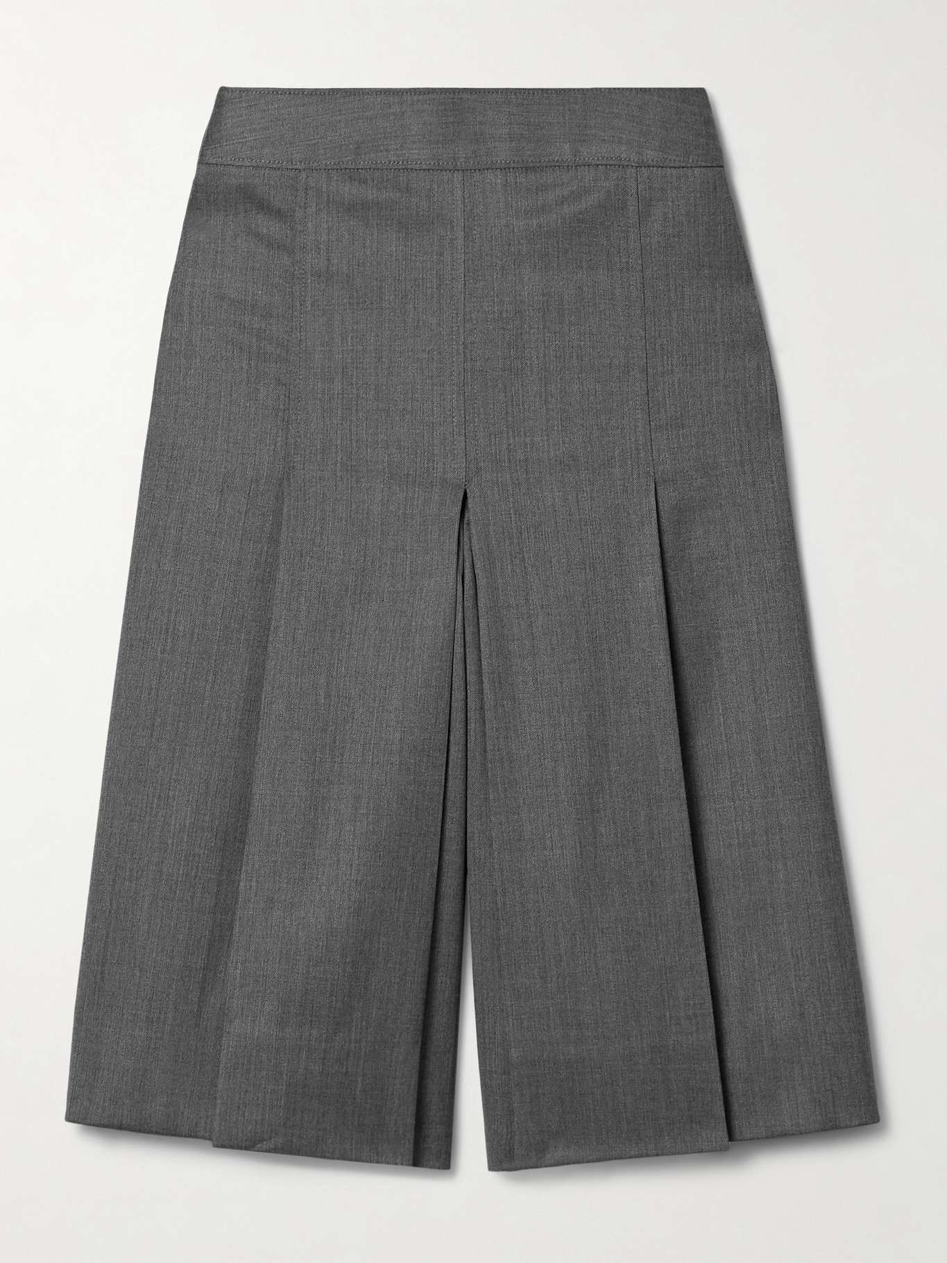 Pleated wool-blend culottes - 1