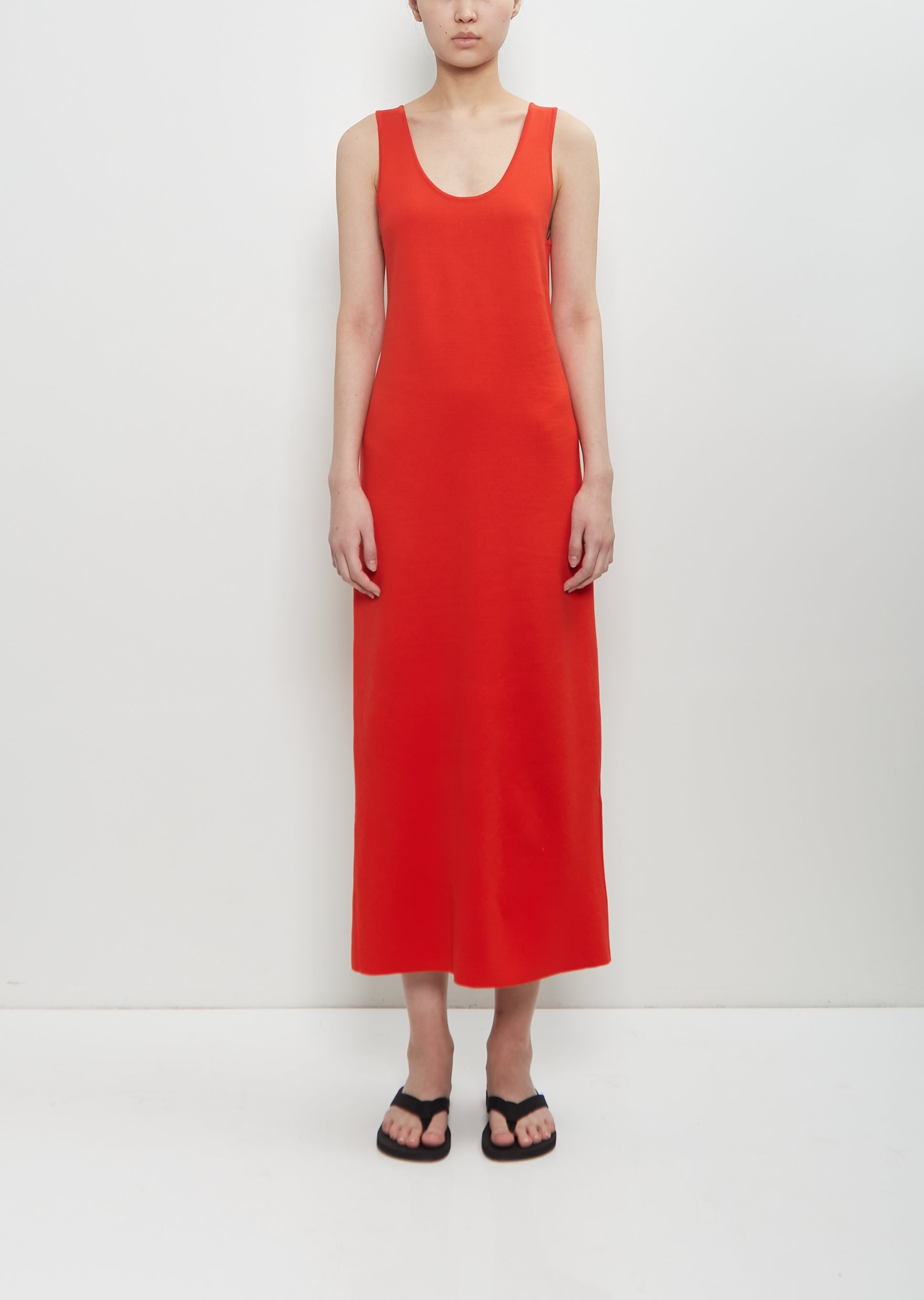 Cotton Silk Strech Double Face Knit Dress - 1
