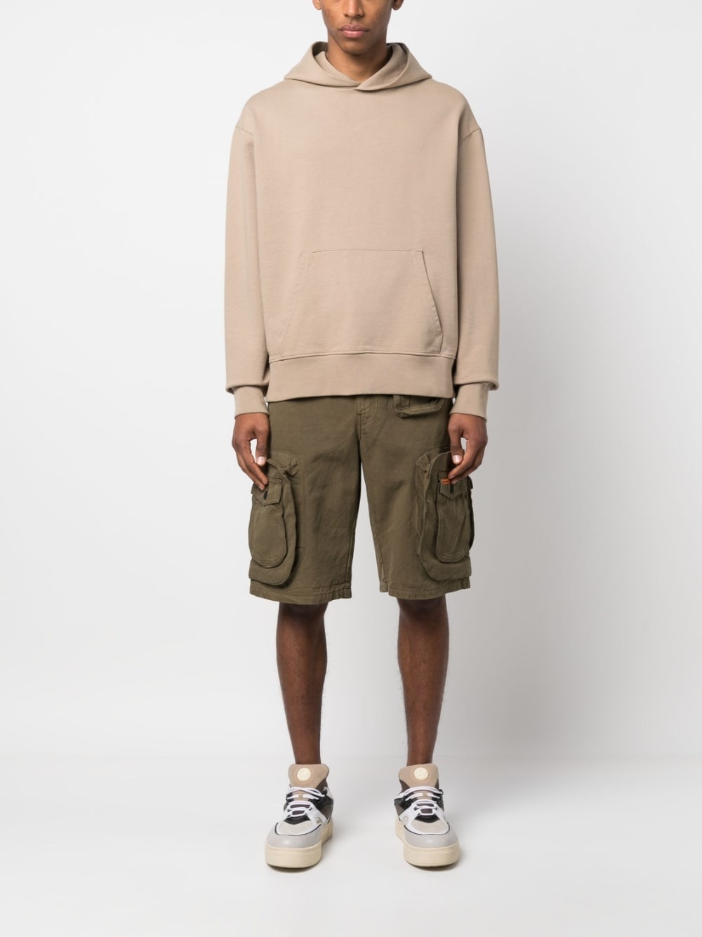 logo-patch cargo shorts - 2