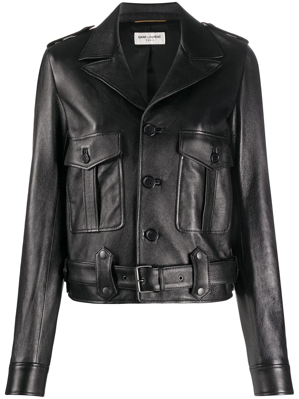 leather biker jacket - 1