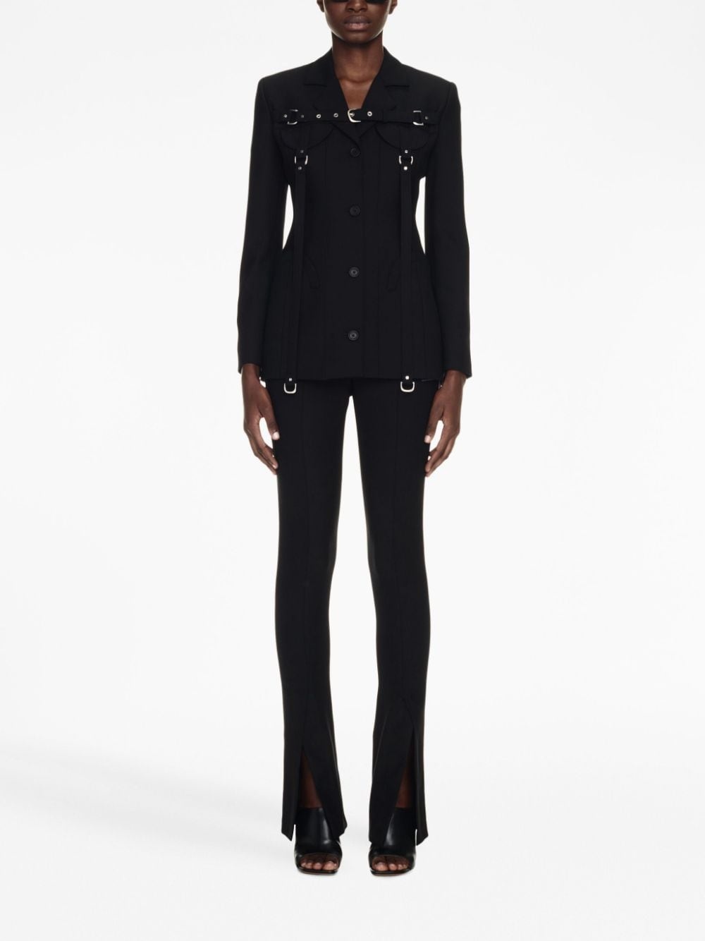 Cargo buckle-strap single-breasted jacket - 2