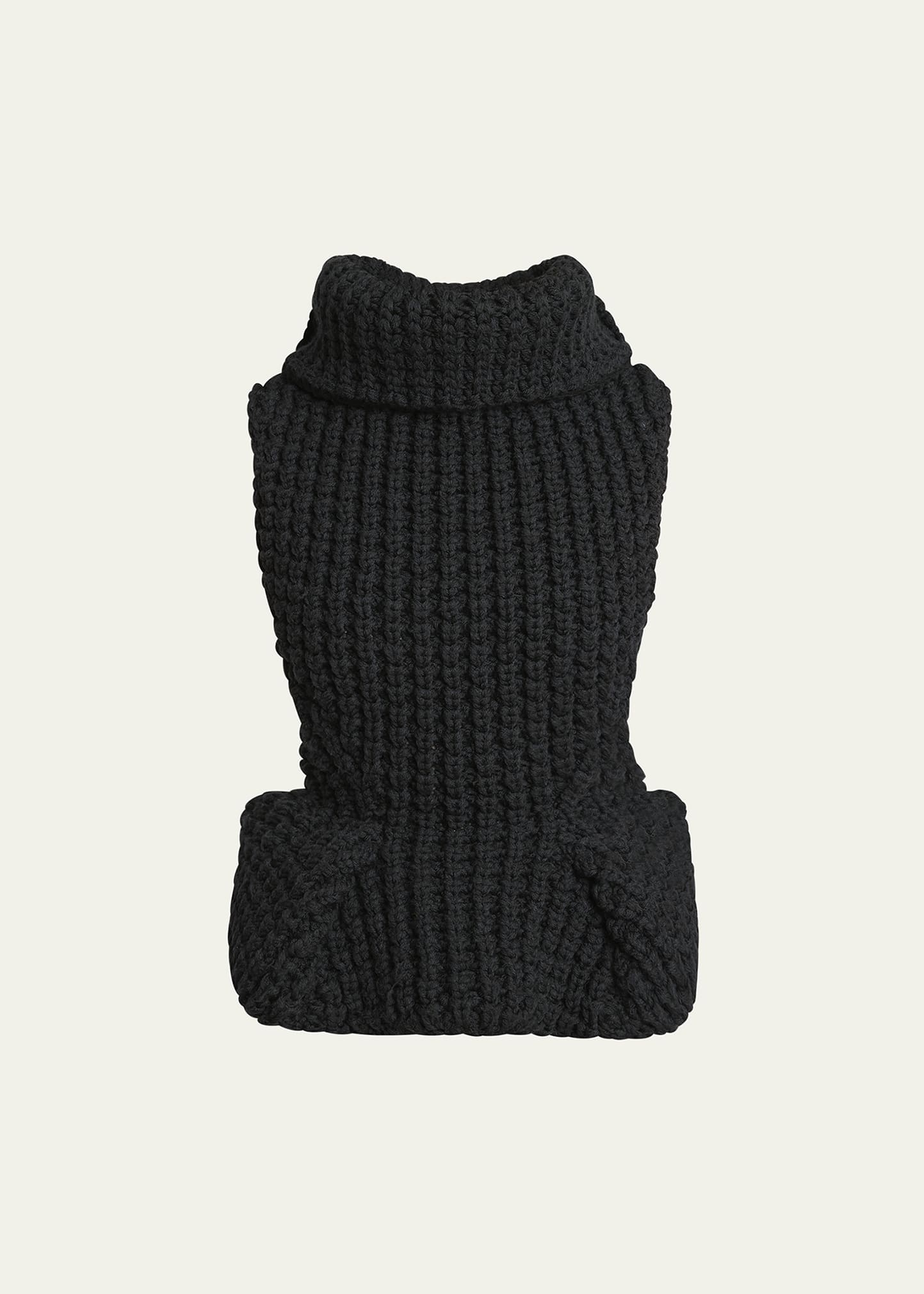 Structured Turtleneck Cable Wool Top - 1